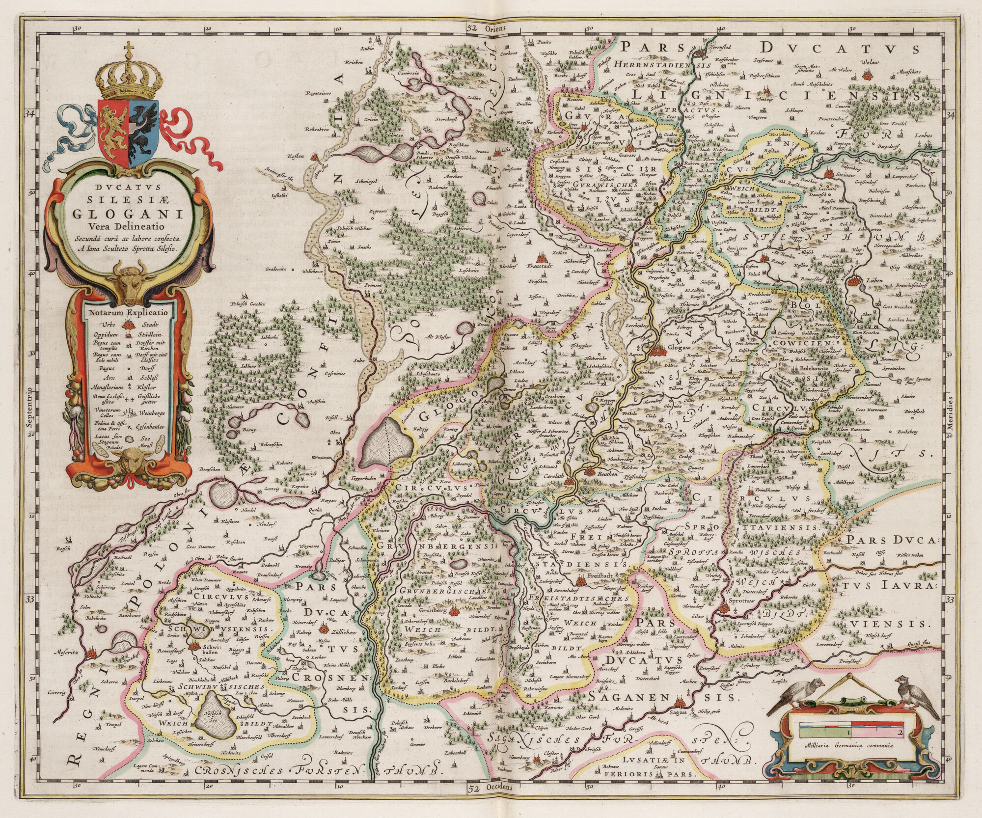 S.1034(02) [kaart 057]; Kaart van Glogów (Glogau); landkaart