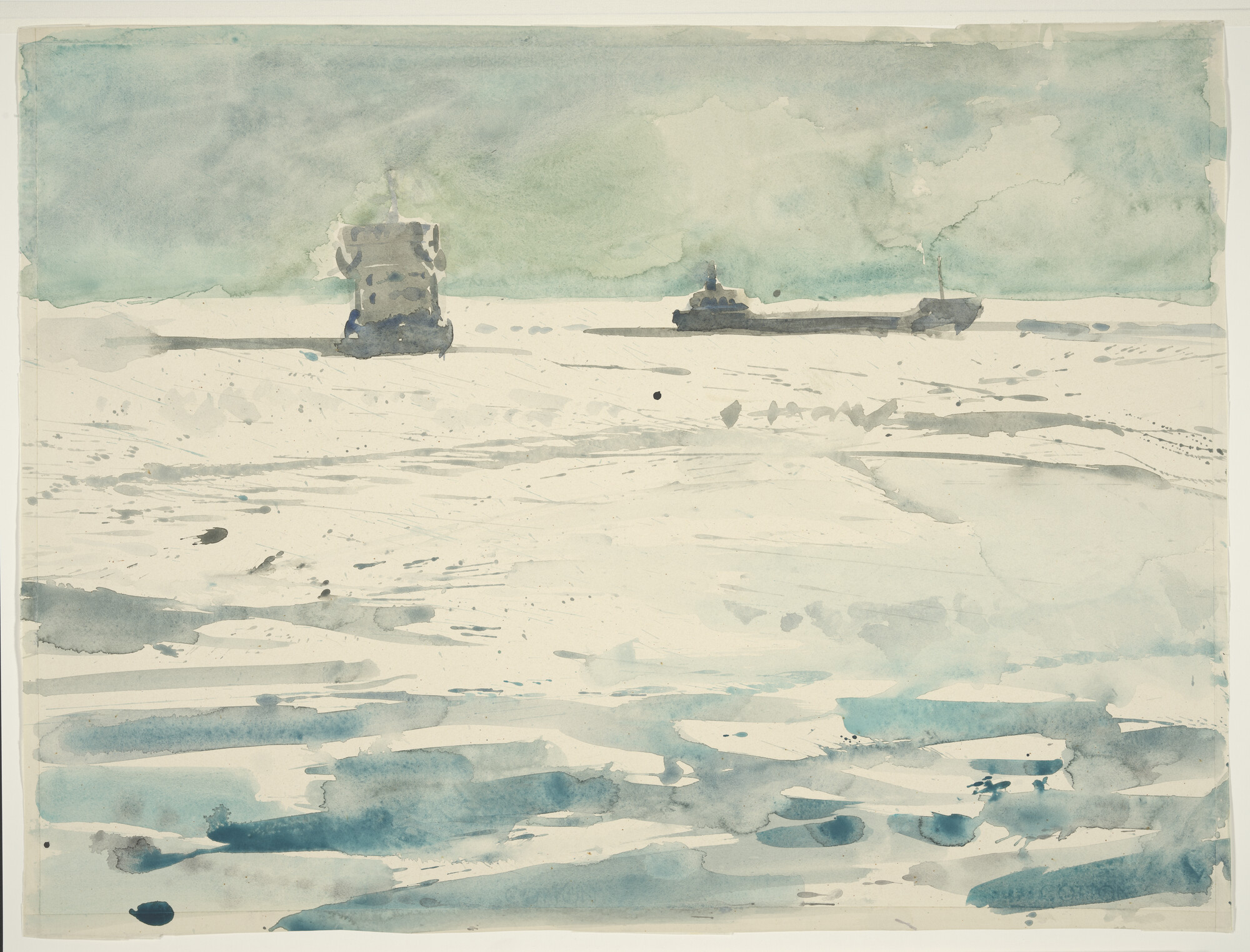 A.5147; Scheepvaart in de Botnische Golf; tekening