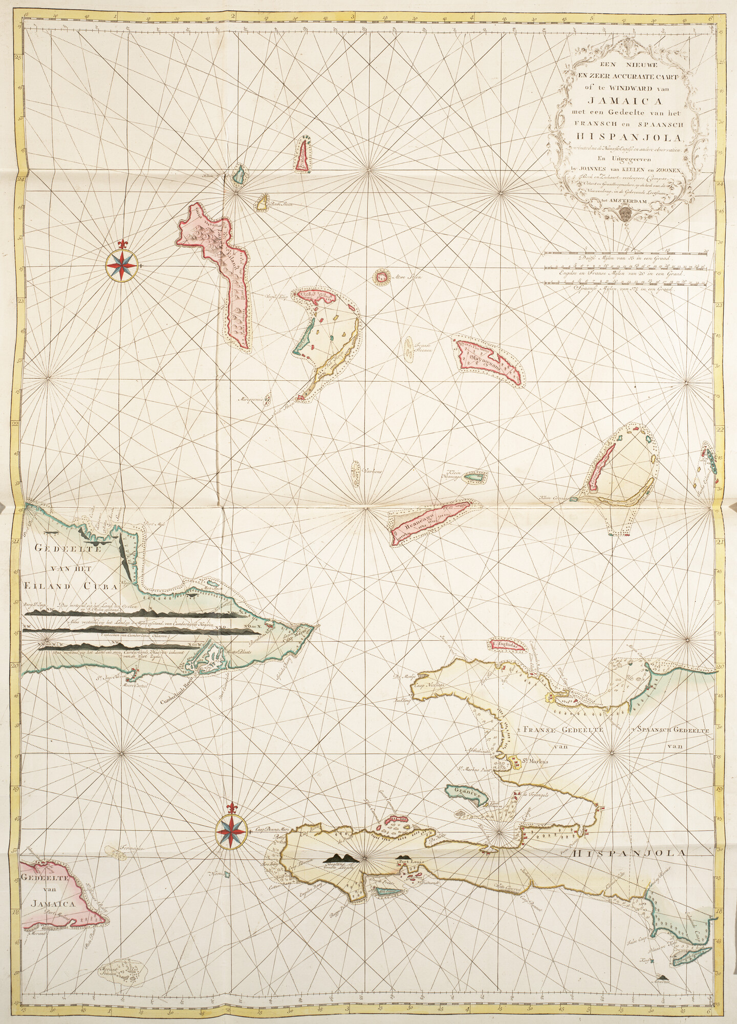 B.0032(109)4 [kaart 032]; Kaart van Jamaica met een deel van het eiland Hispaniola; kaart