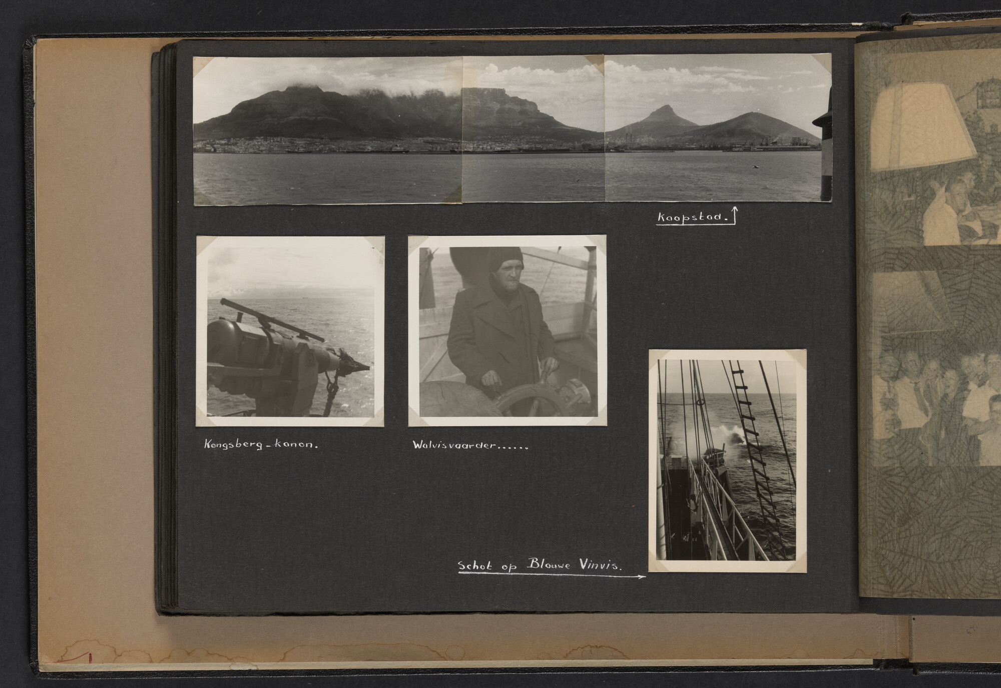 2021.0010; Fotoalbum van Joost Ossewaarde, radiotelegrafist, van reizen op diverse schepen van 1953 t/m 1958; fotoalbum