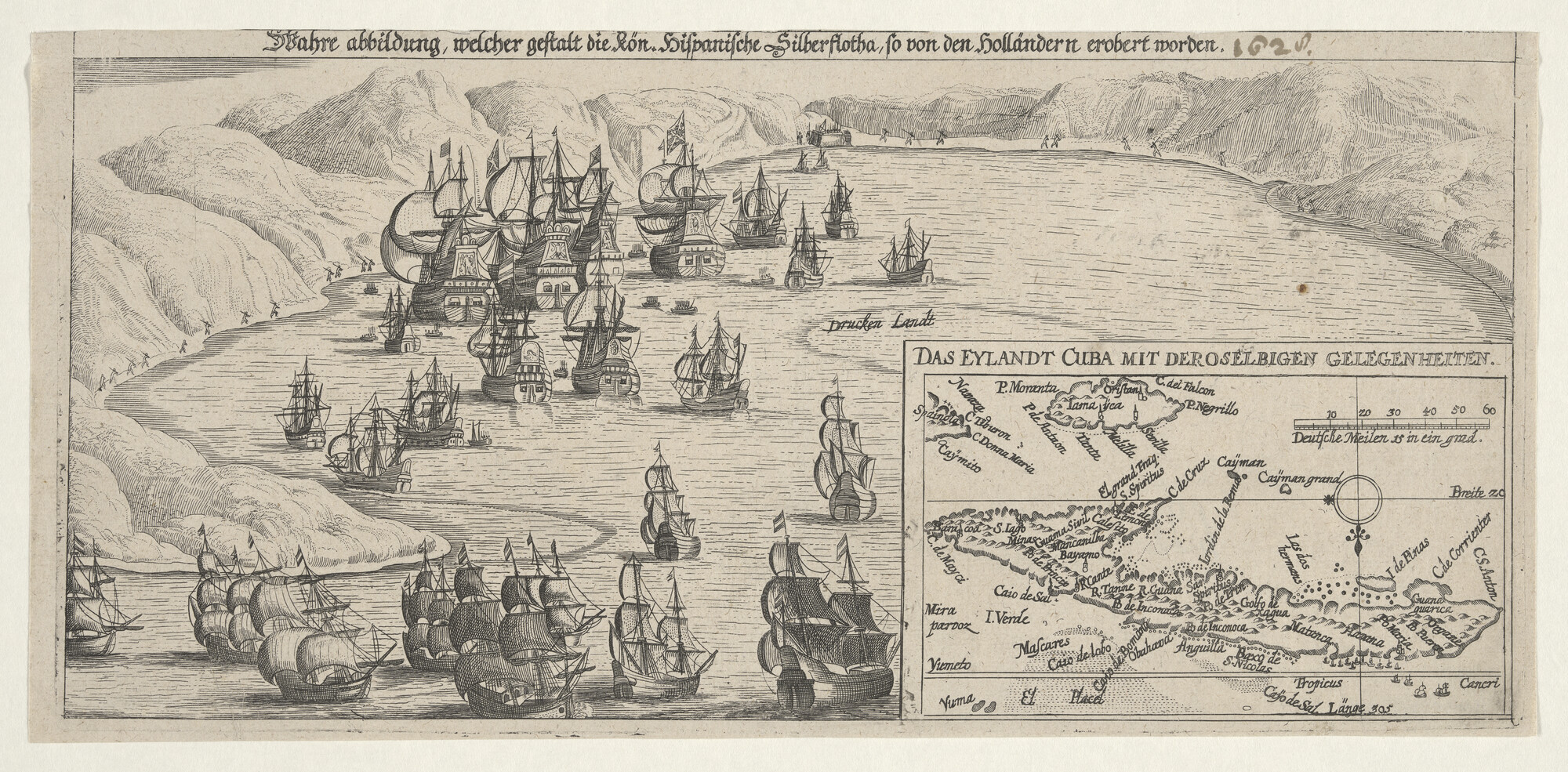 A.0145(027)371; Verovering van de Zilvervloot door Piet Heyn; prent