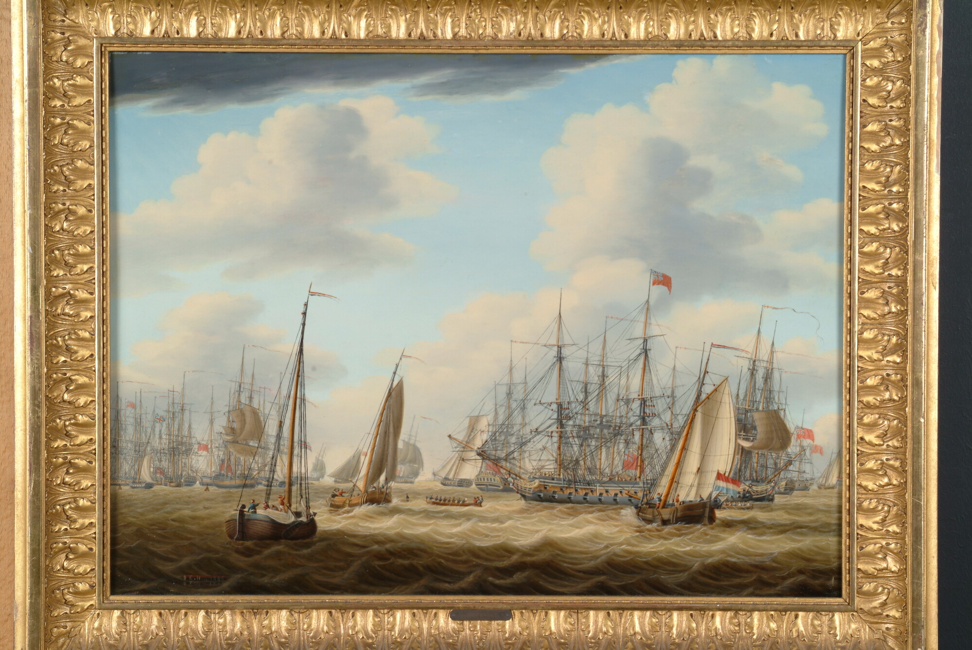 A.0074(01); De Engelse vloot voor anker op de rede van Den Helder, 1799; schilderij