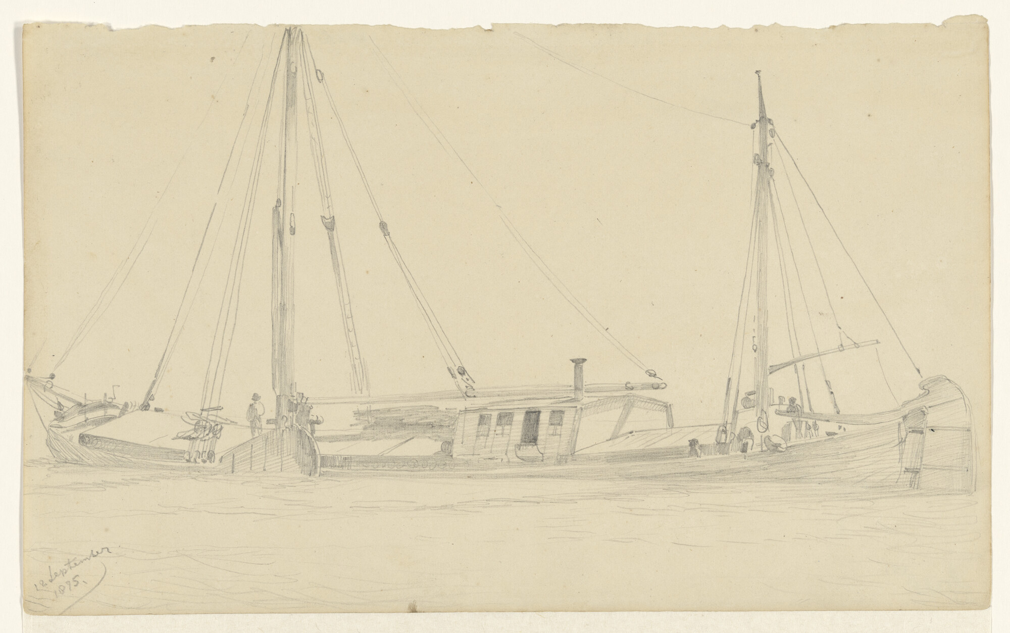 A.1388(05); Een dordtse rijnaak; tekening