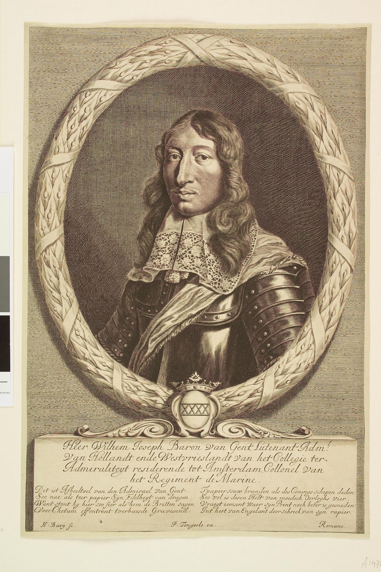 A.1472 [nr 0001]; Portret van Willem Joseph Baron van Gent; prent