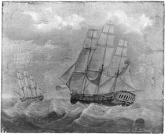 A.0728(01); Het fregatschip Zeelust; schilderij