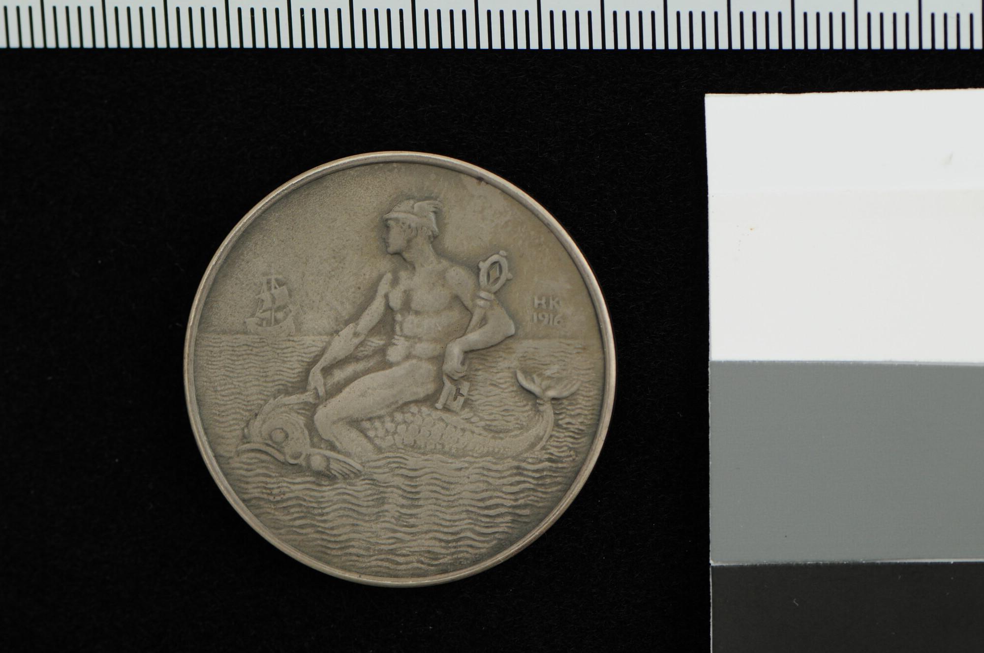 A.0042(24); Duitse penning ter ere van Alfred Lohmann, 1916; penning