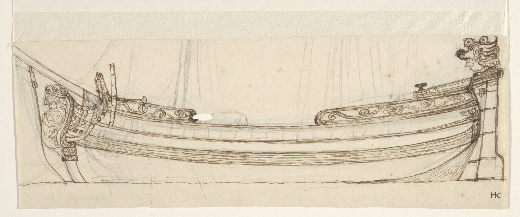 S.4317(38)a12; Een gefantaseerd scheepstype; tekening