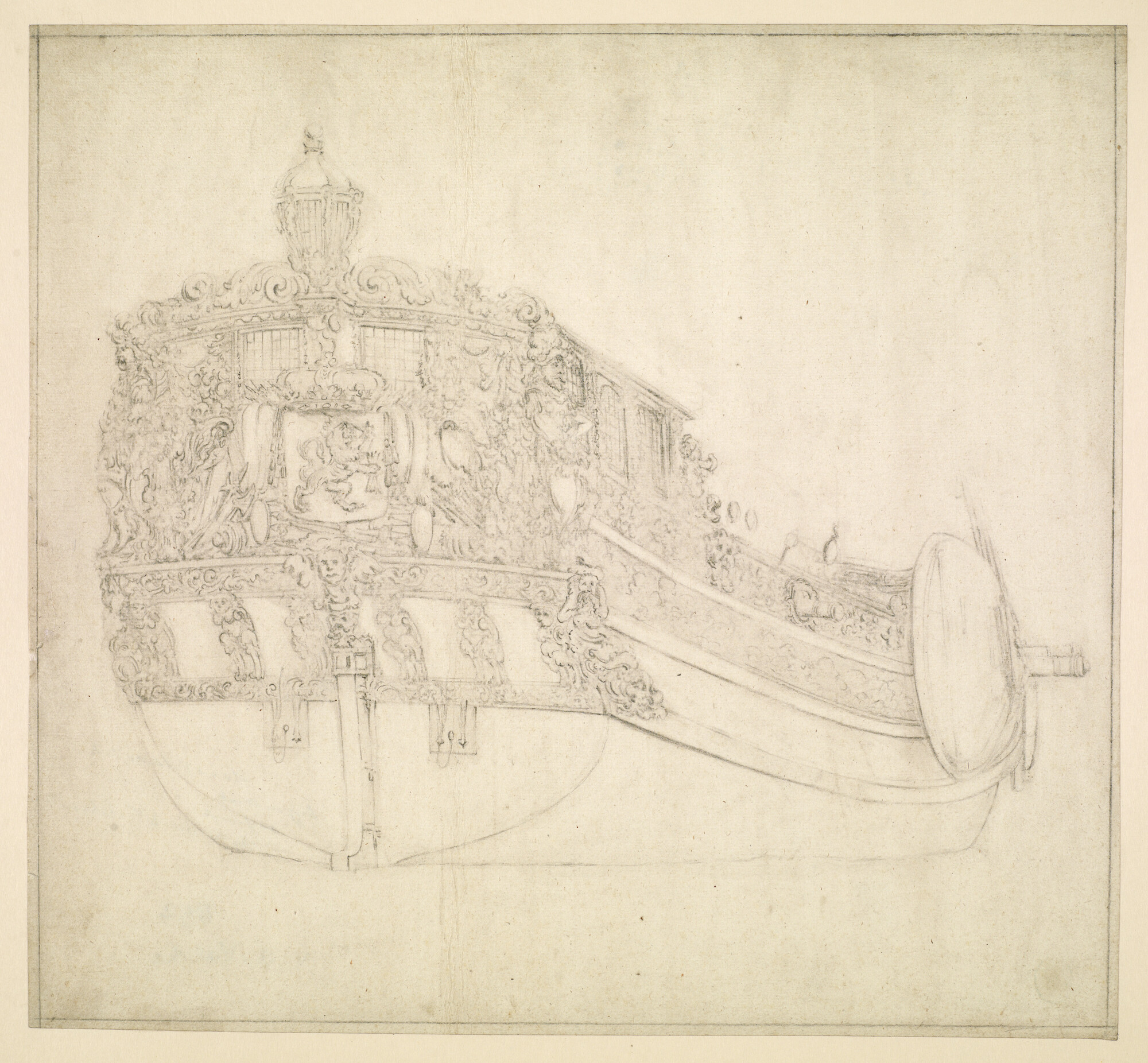 A.3593(04); Spiegelpaviljoenjacht van de Staten-Generaal; tekening