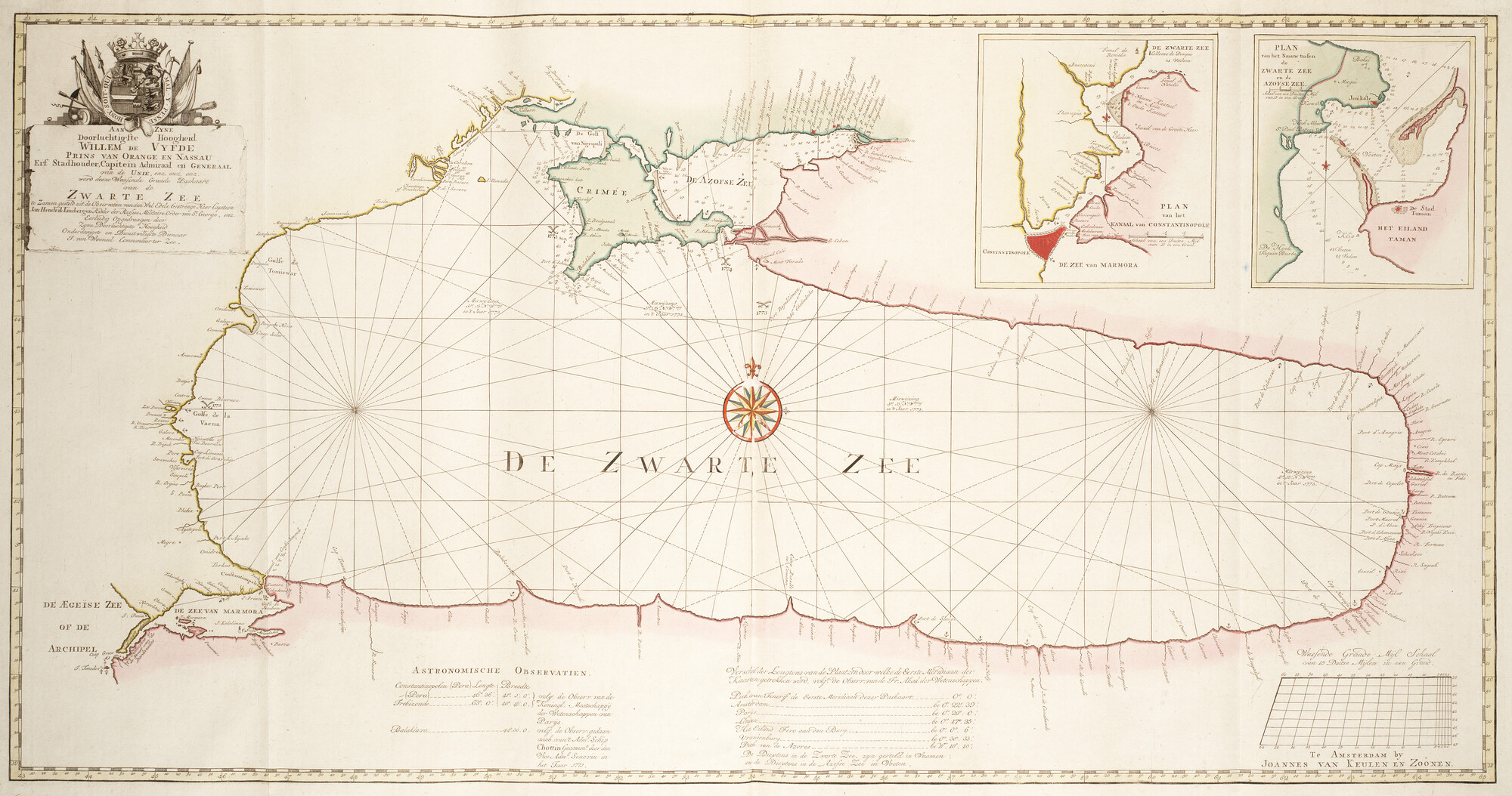 B.0032(109)3 [kaart 029]; Zeekaart van de Zwarte Zee, met inzetkaarten van de Zee van Marmara en de Zee; zeekaart