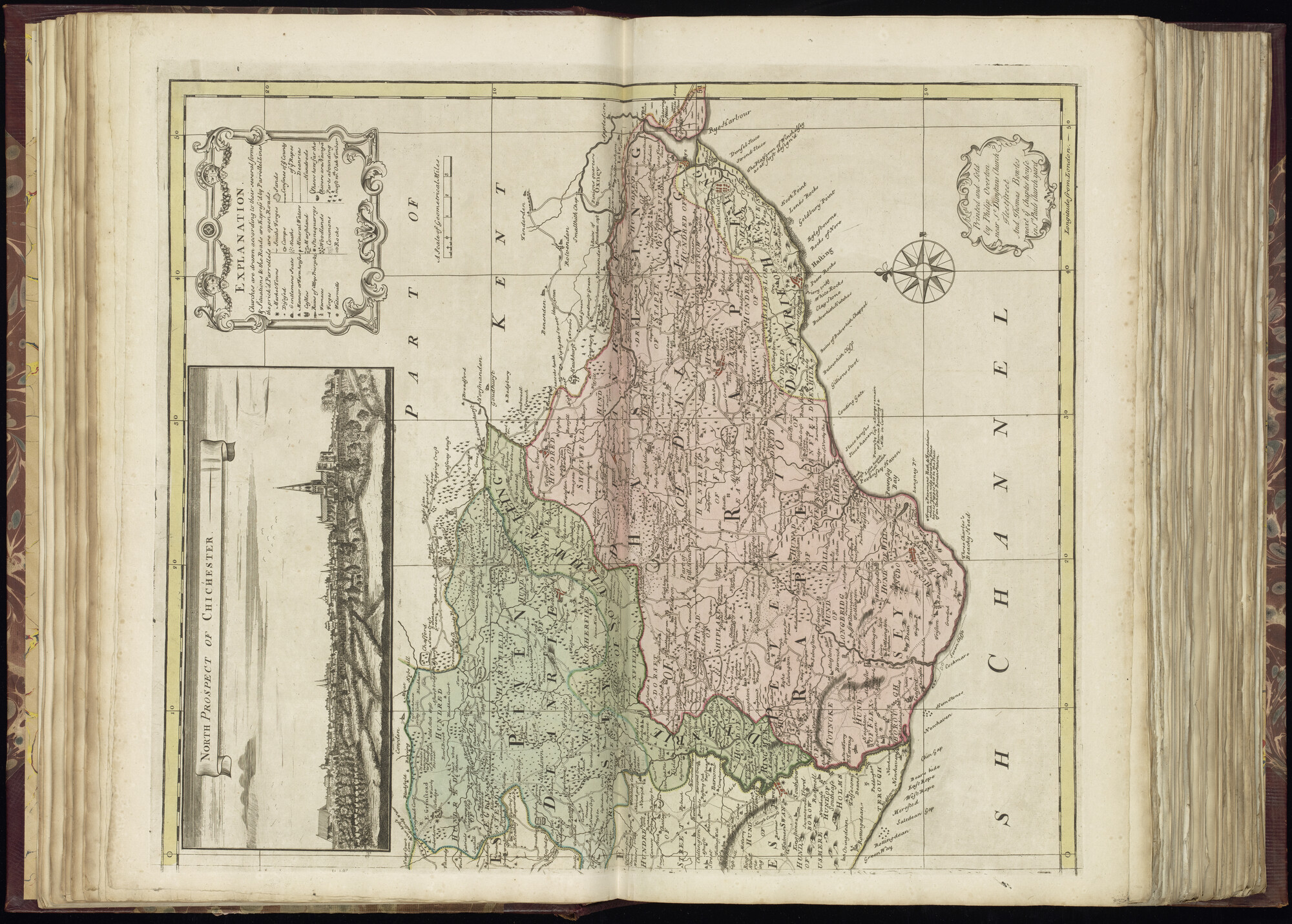 B.0032(028) [kaart 016]; Kaart van West-Sussex en East-Sussex; kaart