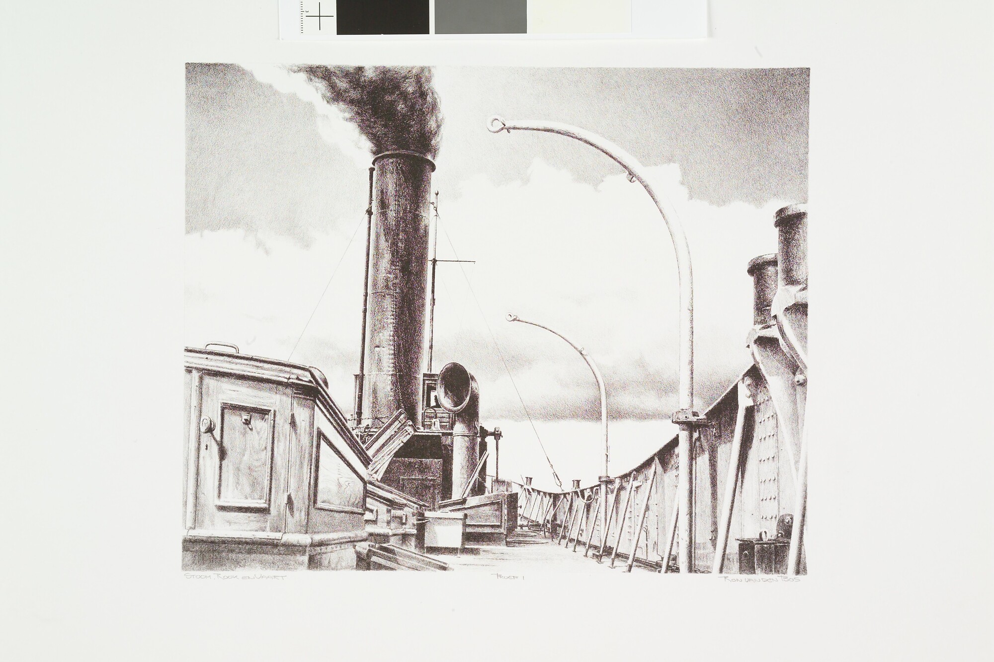 S.5218; Stoom, Rook en Vaart; prent
