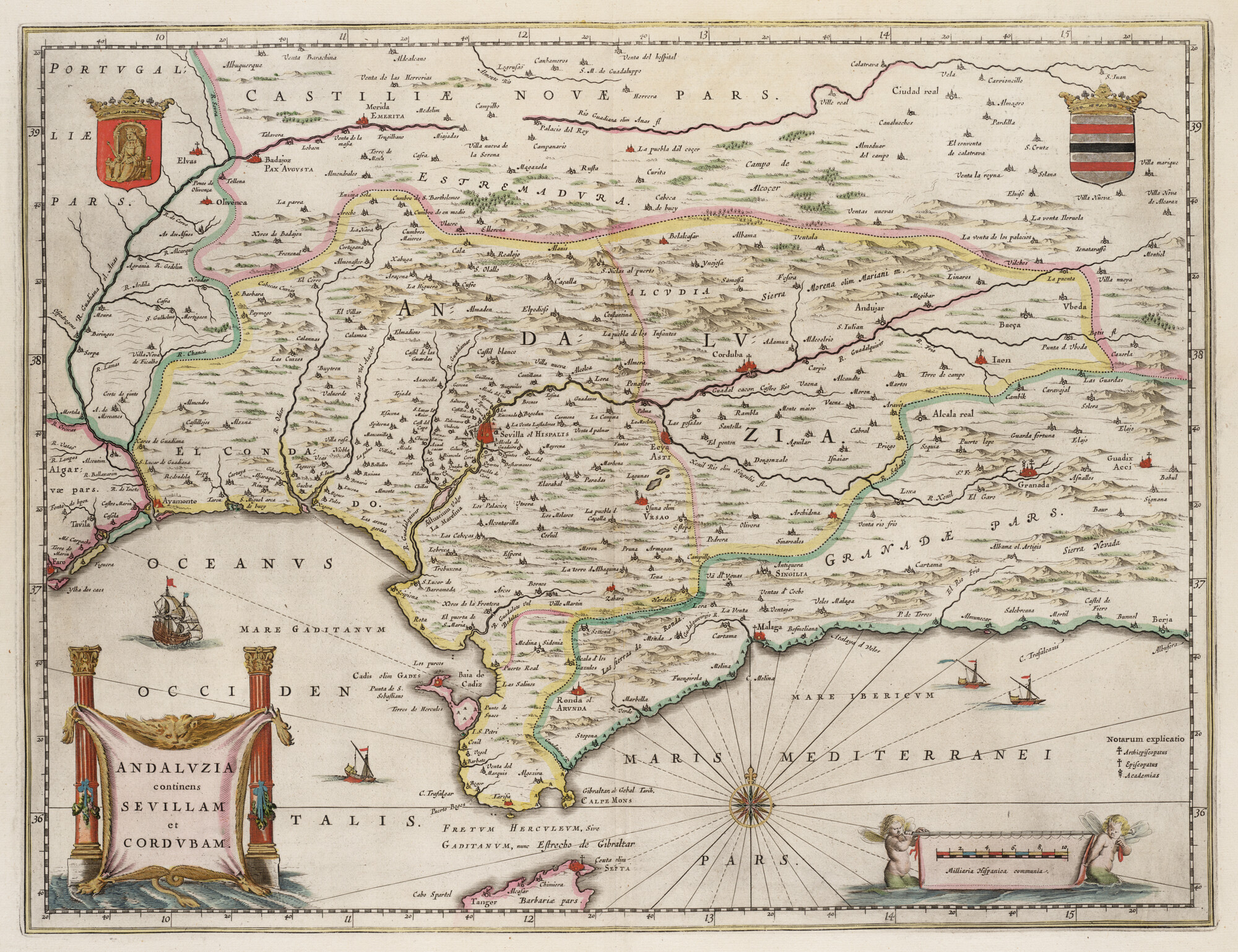 S.1034(08) [kaart 027]; Kaart van Andalucië; landkaart