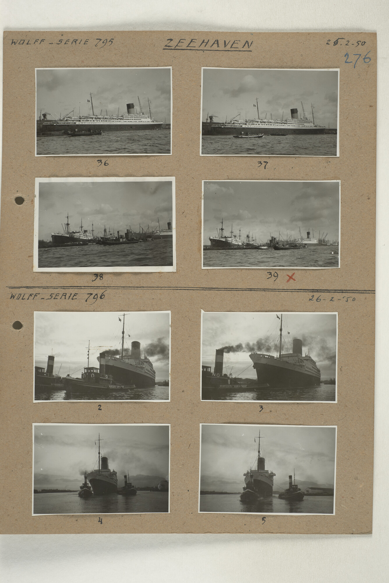 1998.2181; Omslag met een grote hoeveelheid proef foto's gemaakt in opdracht van de Gemeente Handelsinrichtingen en de Vereniging "de Amsterdamsche Haven" te Amsterdam.; omslag