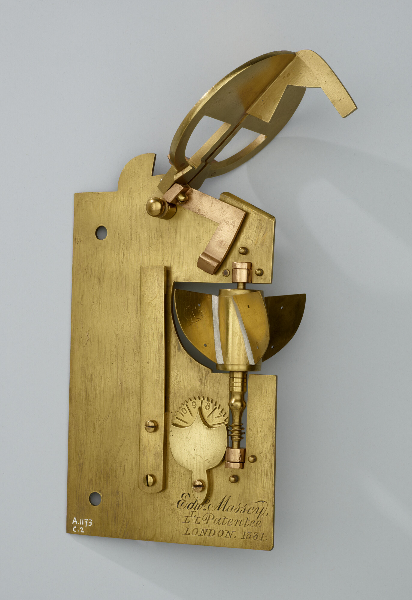 A.1173(01); Mechanisch (patent) lood door Edward Massey, Londen; mechanisch lood