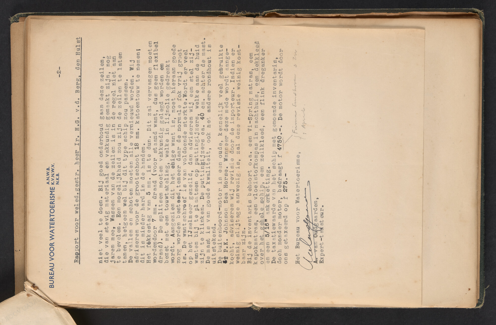 2017.0790; Logboek c.q. fotoalbum van reizen met zeeschouw Grutto in Nederland, 1949-1951; logboek