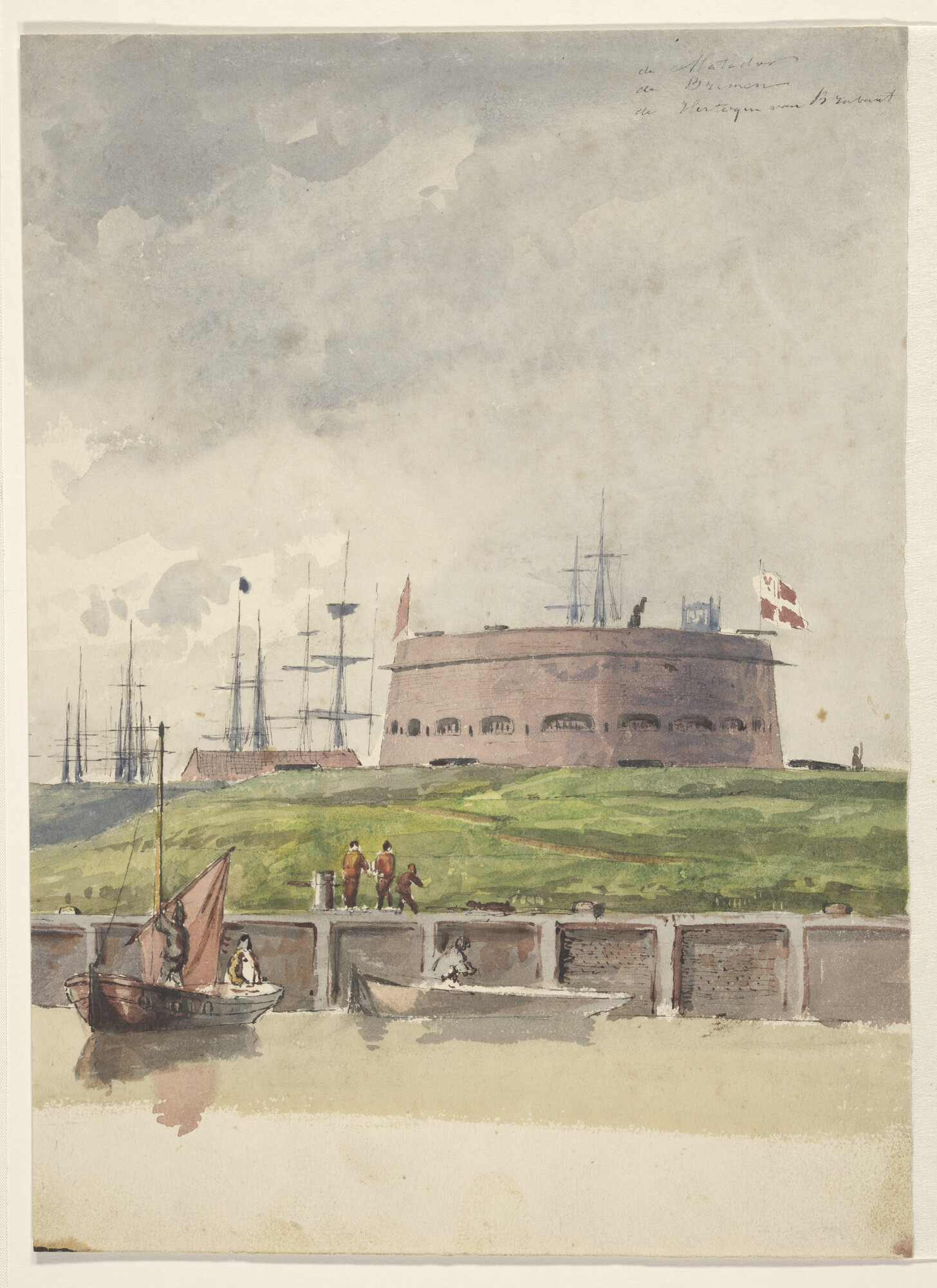 A.2301(01); Een havenbastion; tekening