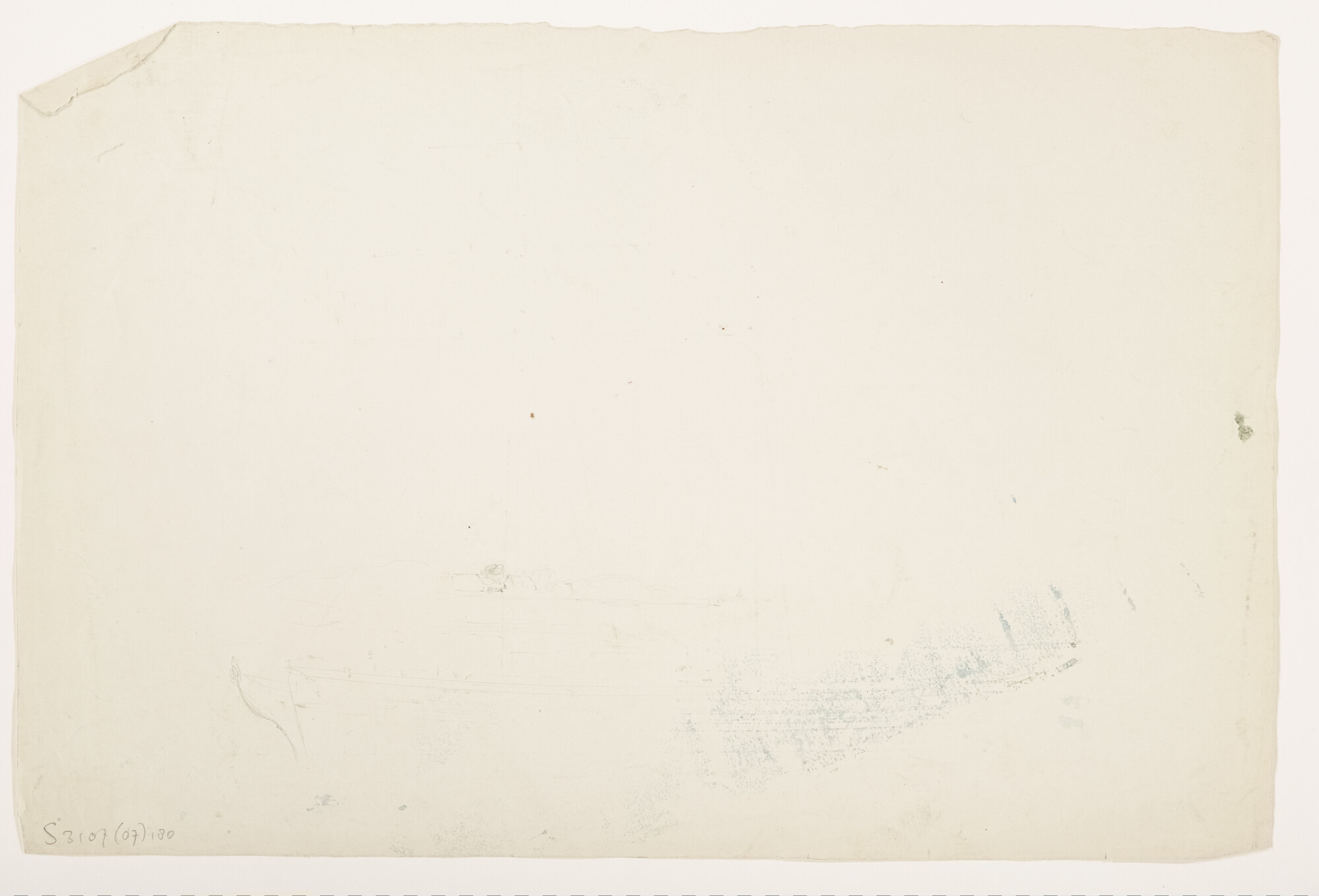 S.3107(07)180; Schets van een tweemastzeilschip; tekening