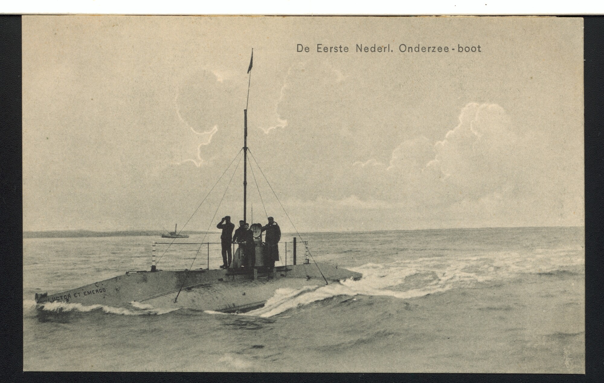 A.4426(03); Bouw, tewaterlating en proeftocht van de onderzeeboot Hr.Ms. 'Luctor et; prentbriefkaart-serie