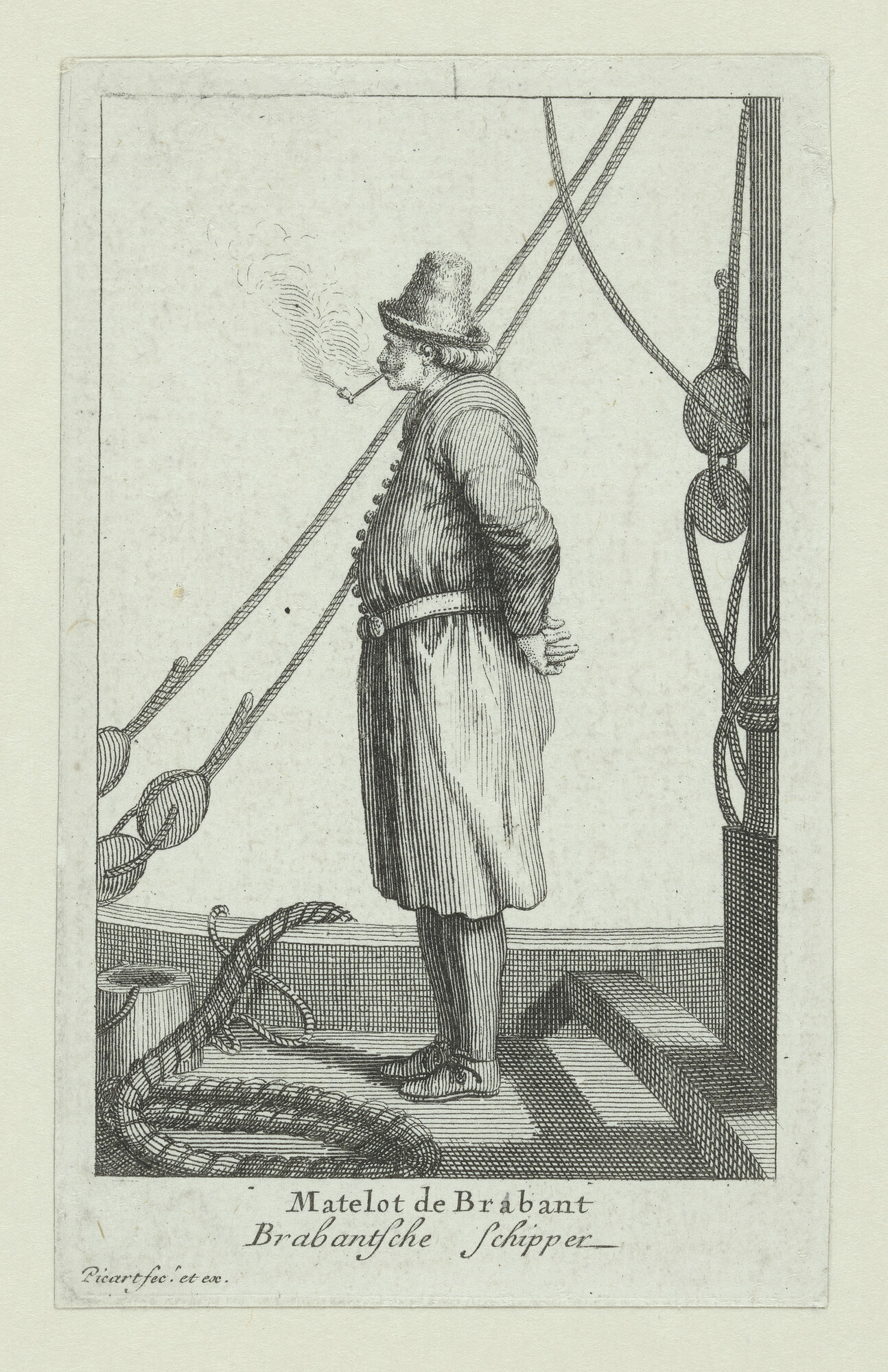 A.5373(02); Een Brabantse schipper; prent