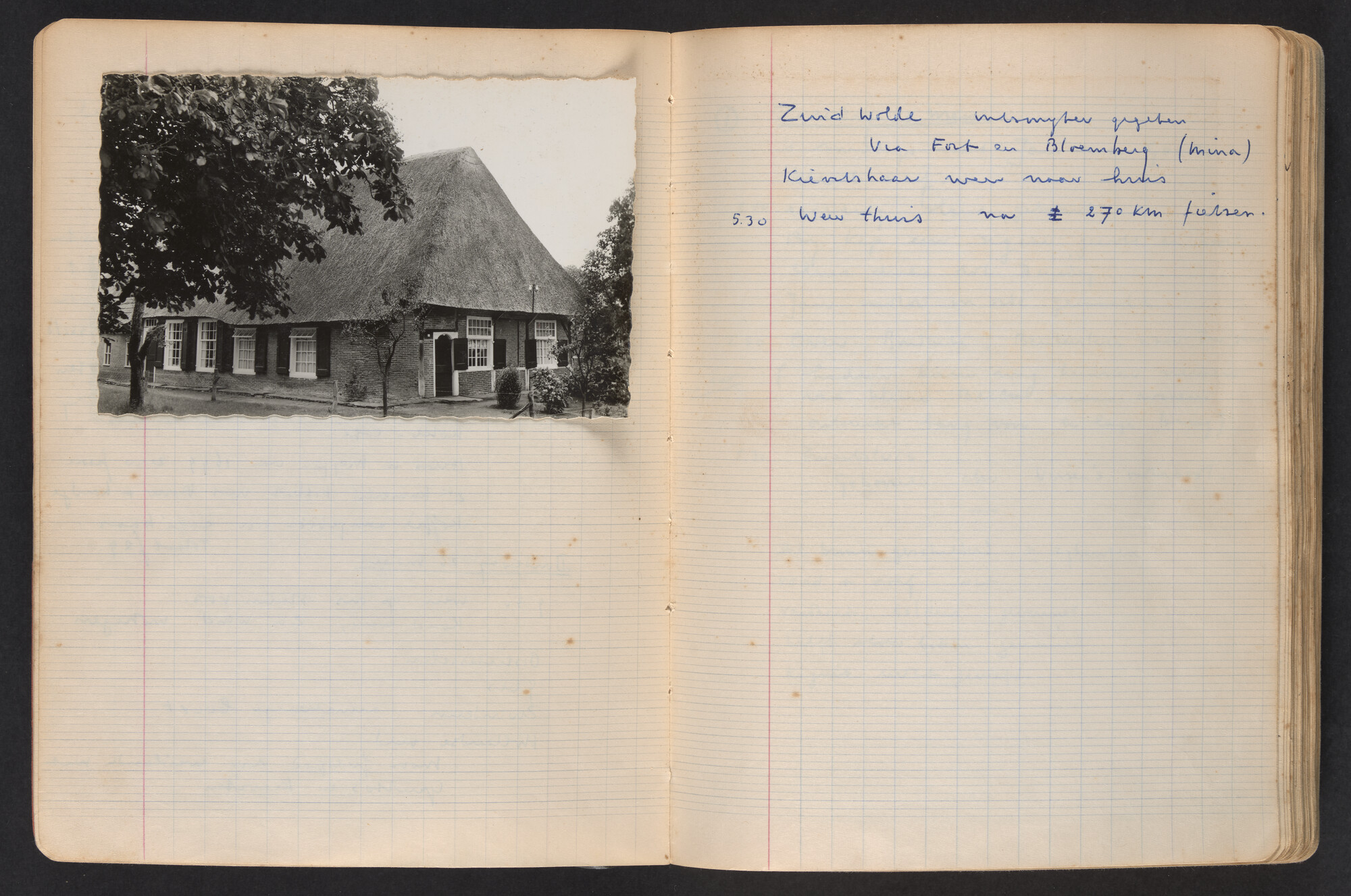 2017.0796; Logboek c.q. fotoalbum van o.a. reizen met zeeschouw Grutto in Nederland, 1963-1965; logboek