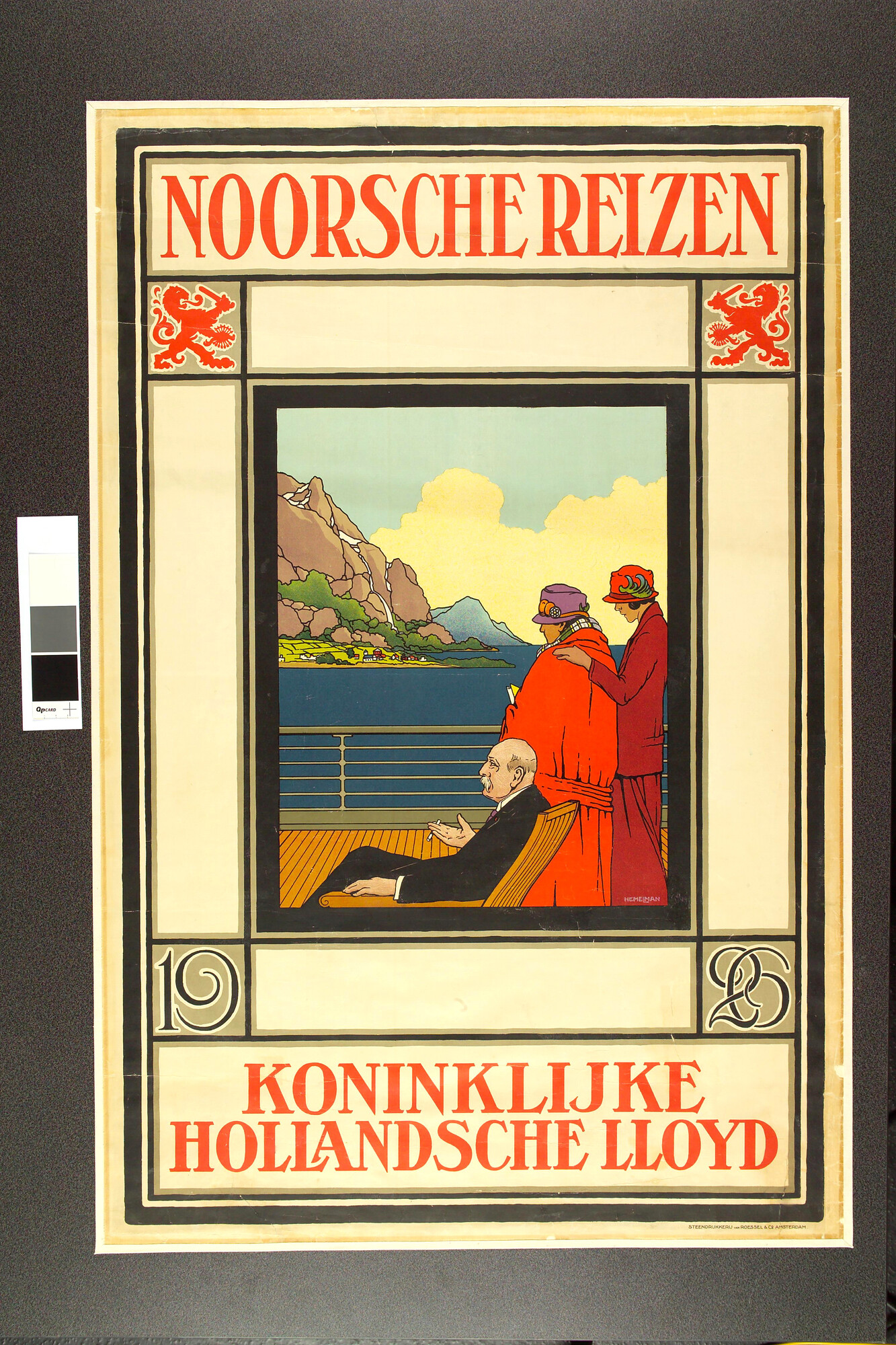 A.5399(02); Affiche van de Koninklijke Hollandsche Lloyd voor vakantiereizen (cruises) naar en in Noorwegen; affiche