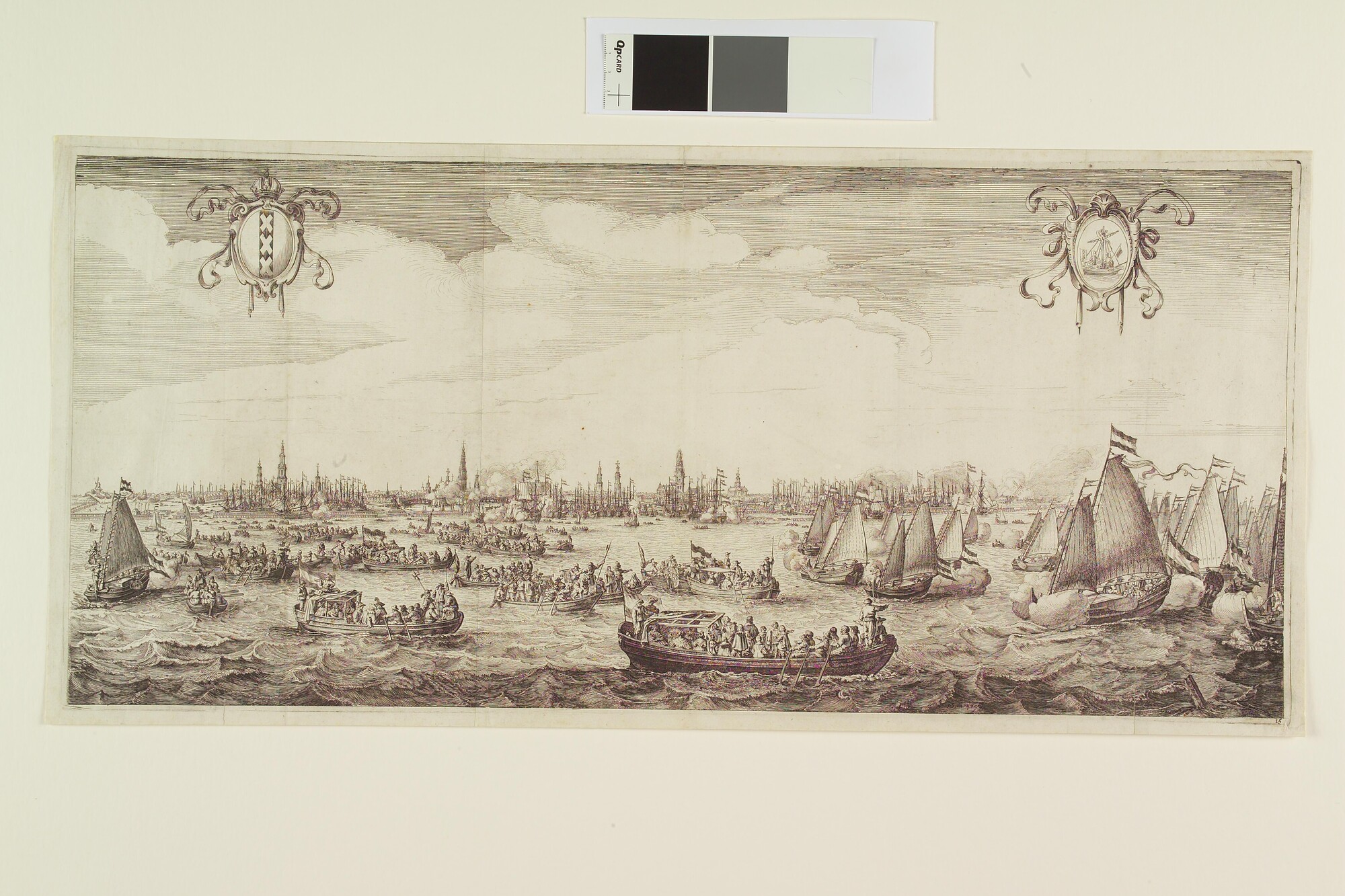 A.0149(0495); Spelevaart op het IJ, bij het bezoek van Maria de Medici, 1638; prent