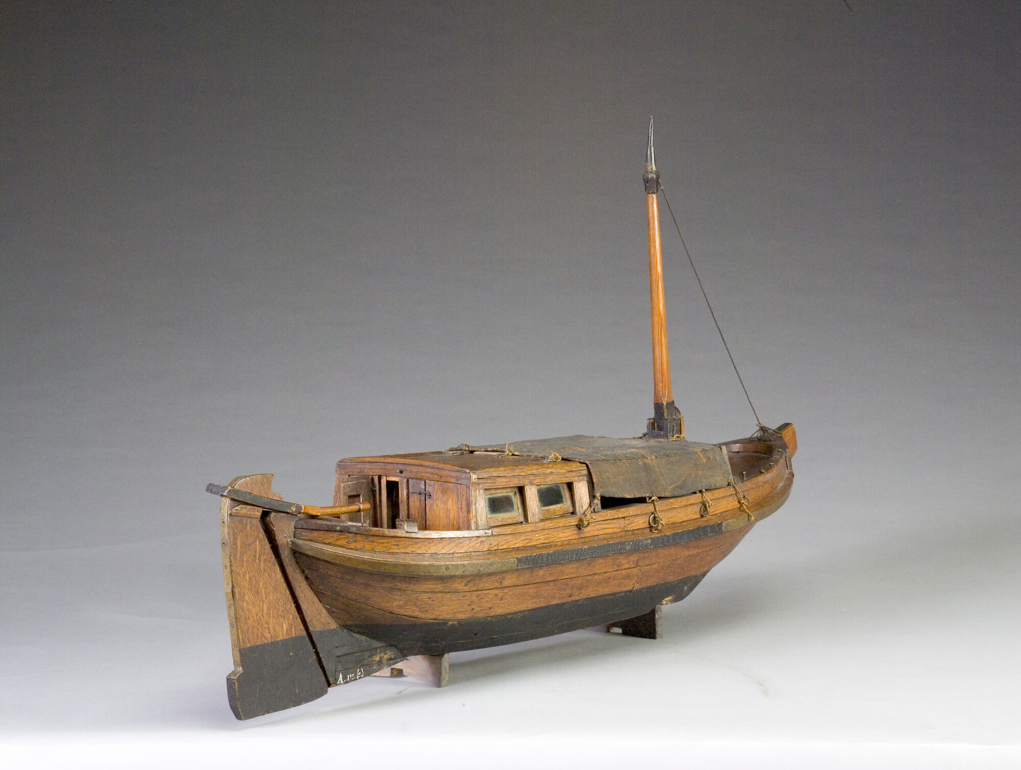 A.0115(05); Model van een trekschuit; scheepsmodel
