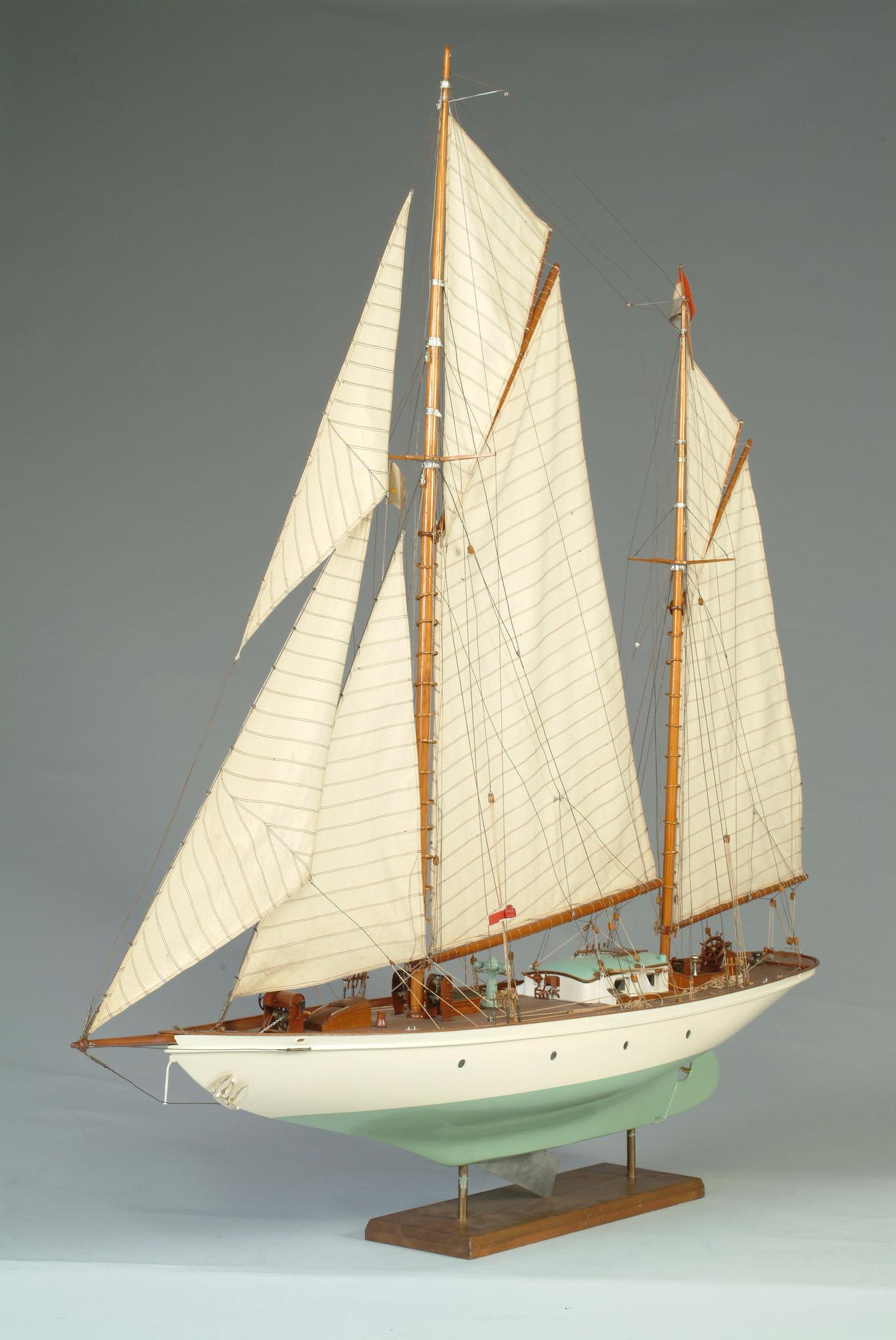 S.4773; Model van het kitsjacht Frida; scheepsmodel