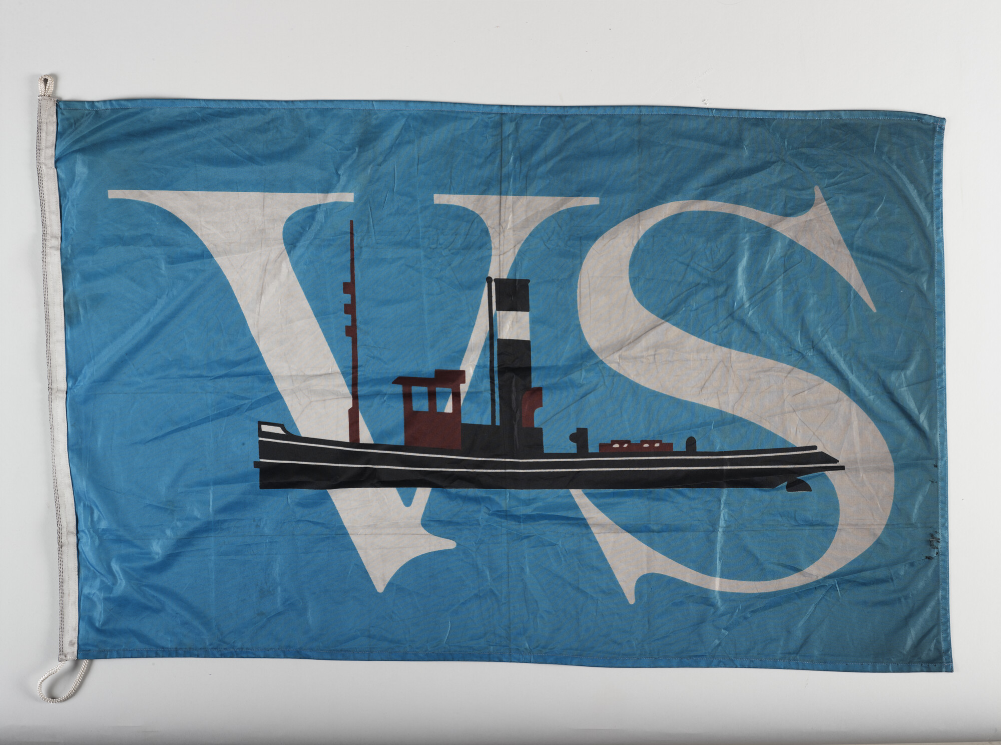 2019.0801; Verenigingsvlag van de Vereniging Stoomvaart, gebruikt a/b ss. Christiaan Brunings; vlag