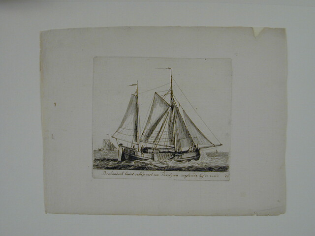 A.0072(12); Prent van een Brabants beurtschip; prent