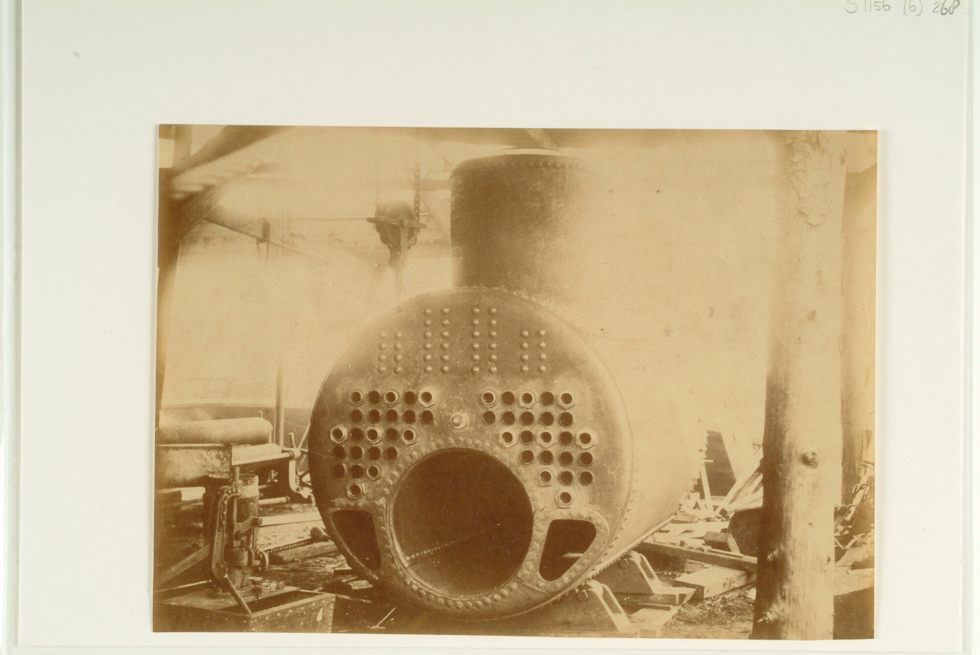S.1156(06)268; De stoomketel (no.18) voor het vrachtschip ss. 'Adèle'; foto