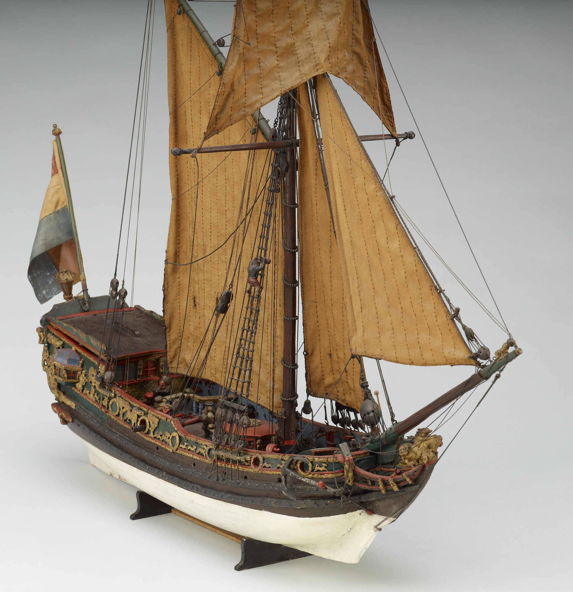 A.0098; Model van een spiegeljacht; scheepsmodel