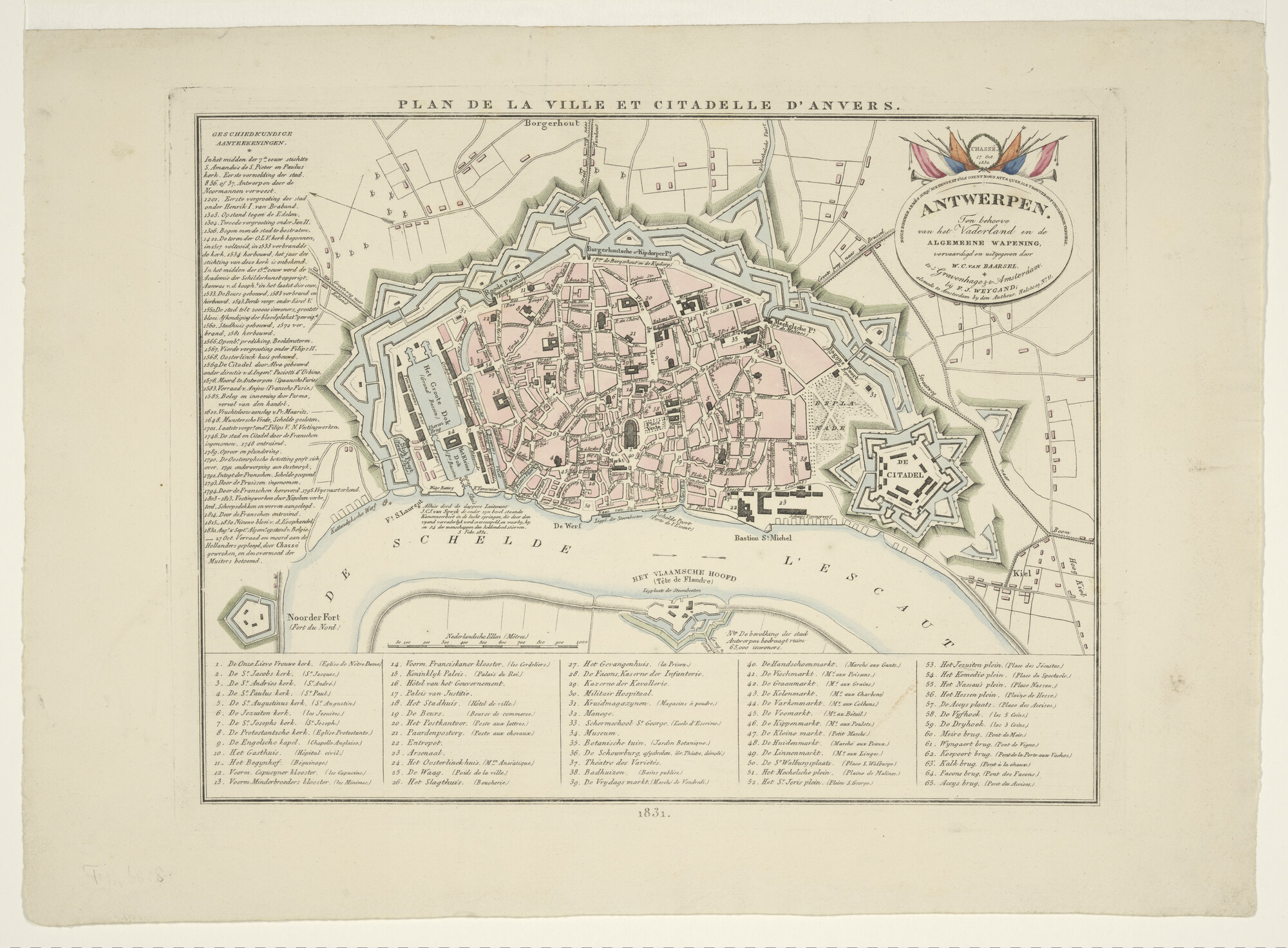 A.0964(01)46; Plan van de stad en citadel van Antwerpen; prent