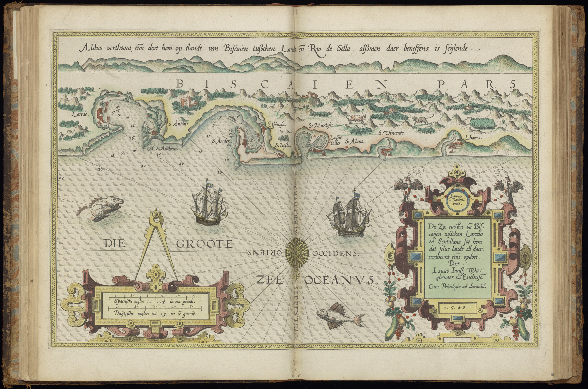 S.3034 [kaart 018]; Kaart van de Golf van Biskaje en de kust van Cantabrië bij Santander; kaart
