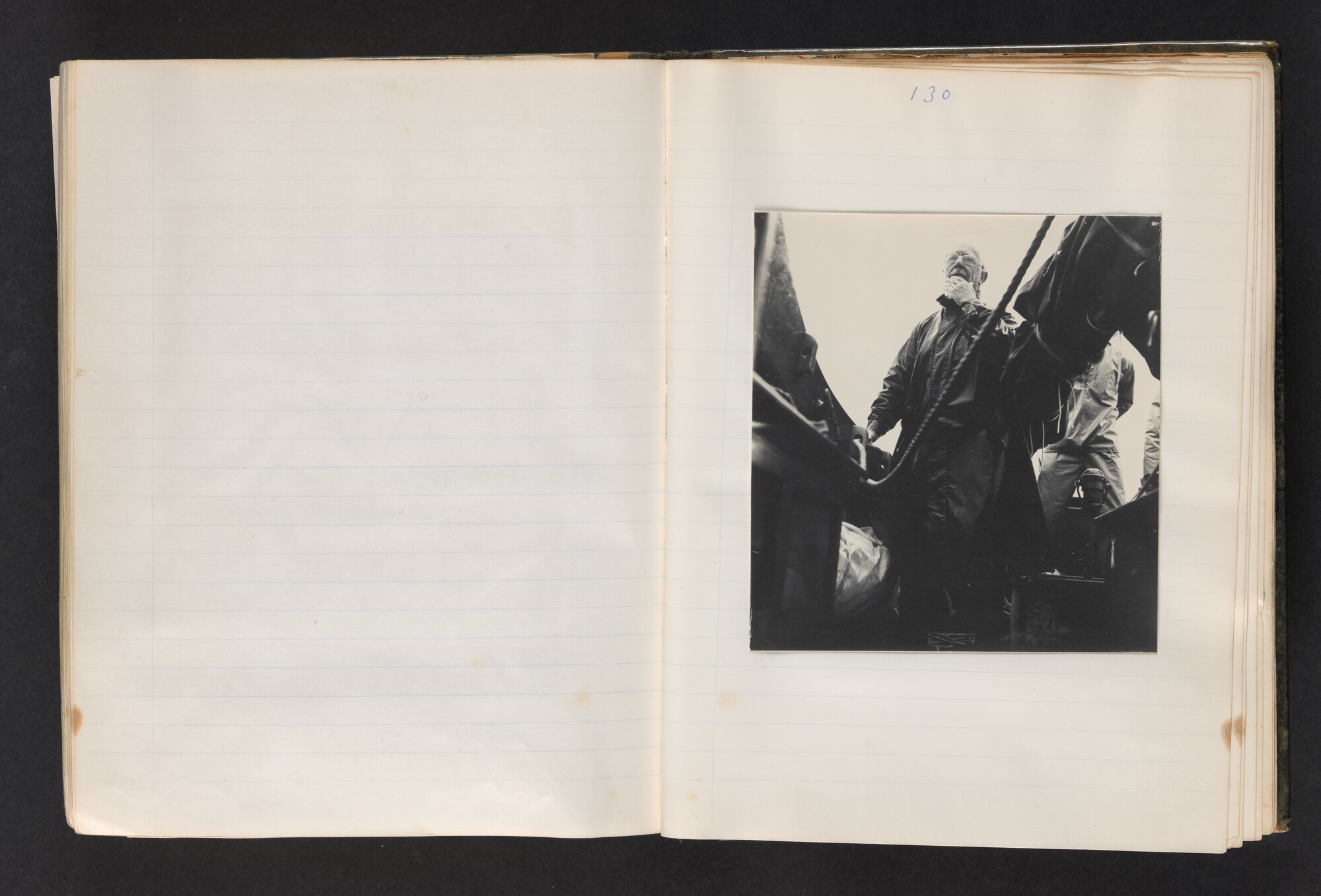 2017.0802; Logboek c.q. fotoalbum van reizen met zeeschouw Grutto (II) in Nederland, Duitsland en Denemarken, 1973-1974; logboek