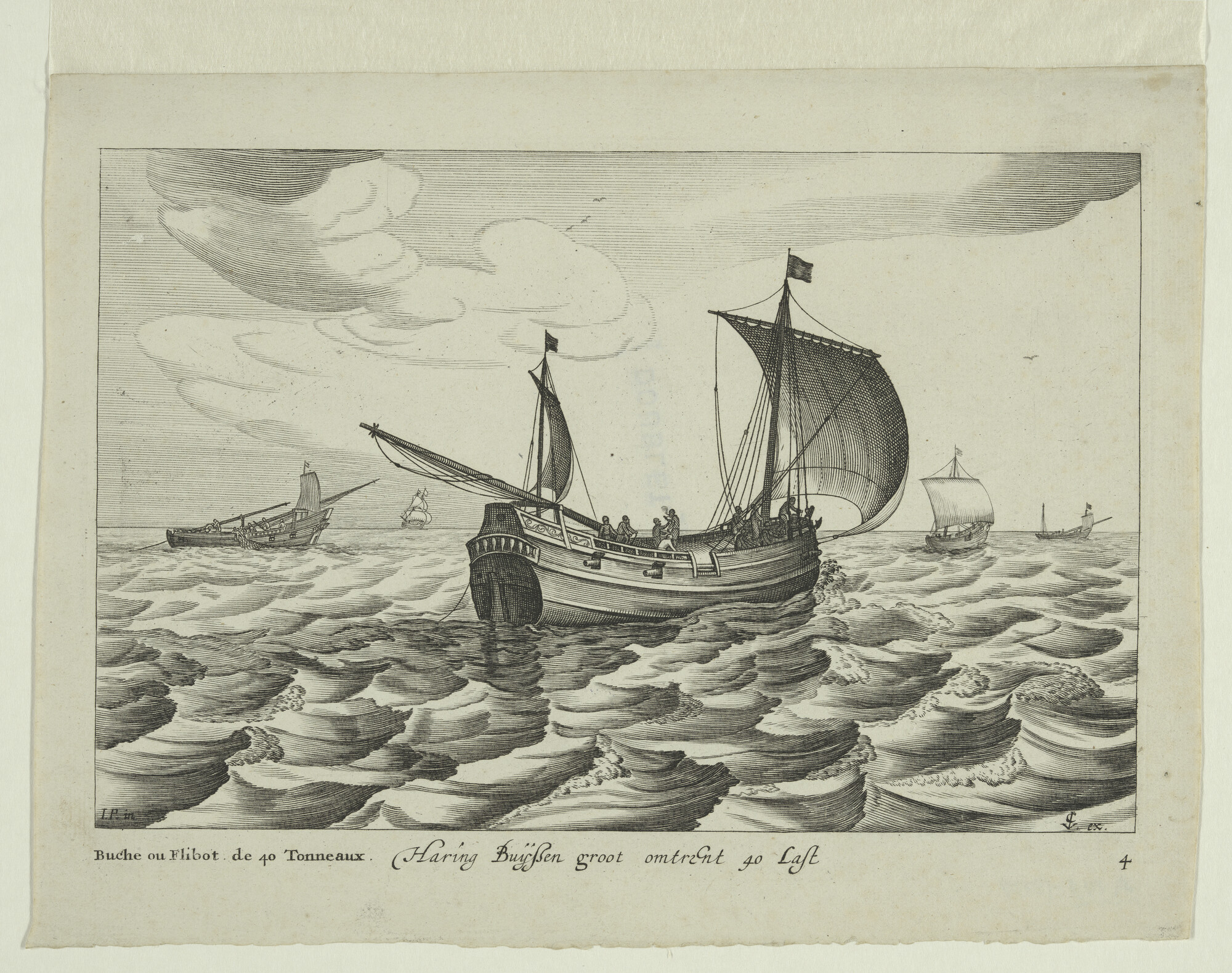 A.0149(0330); Haringbuizen uit de serie 'Icones Variarum Navium Hollandicarum'; prent