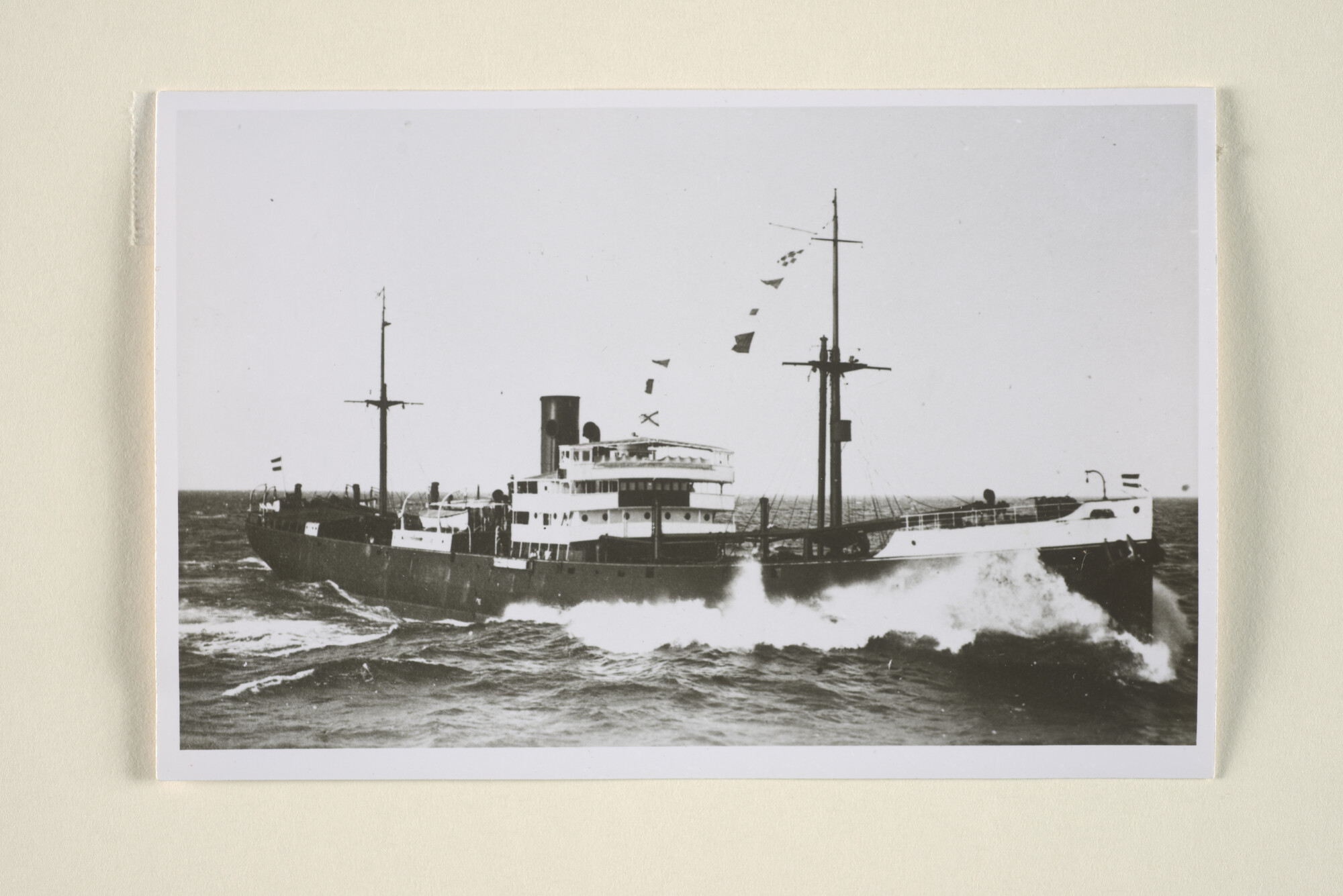 1995.1752; Het vrachtschip ss. 'Batjan' van de SMN op zee; foto