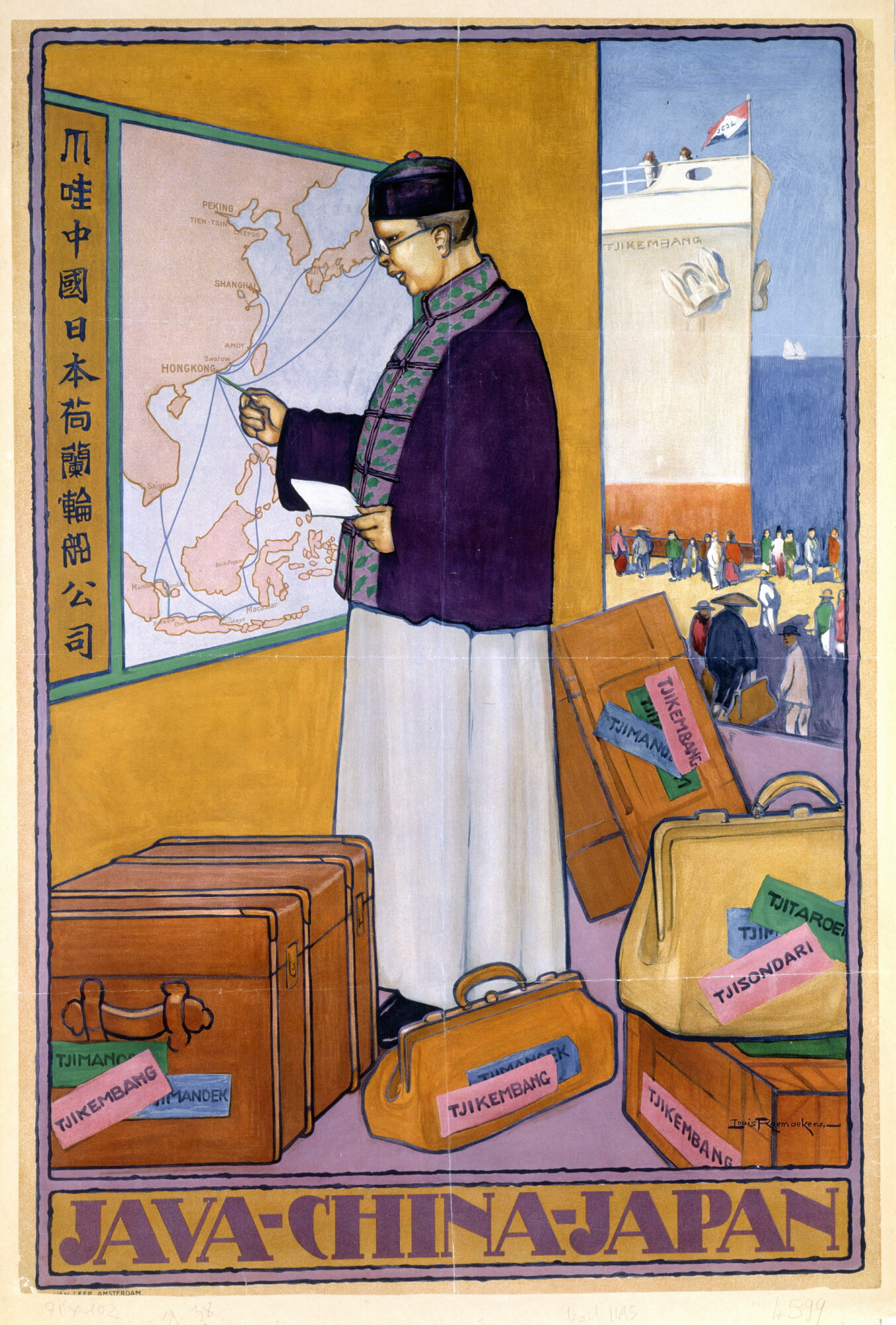 A.5399(01); Affiche van de Java China Japan Lijn; affiche