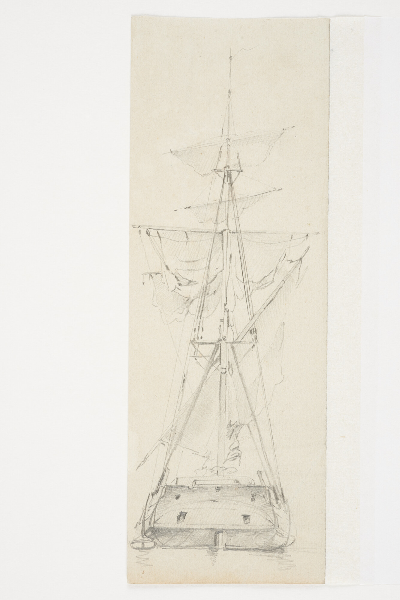 A.0151(011); Een brikschip; tekening