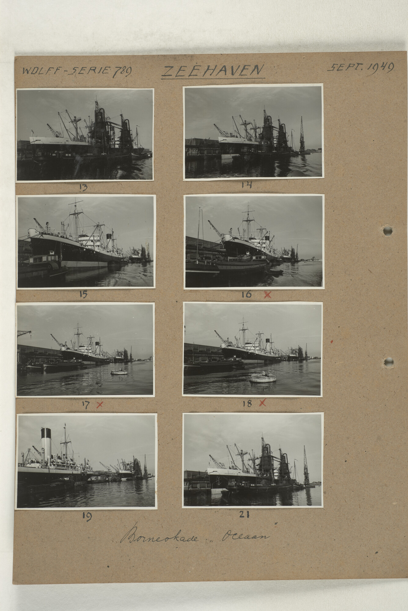 1998.2181; Omslag met een grote hoeveelheid proef foto's gemaakt in opdracht van de Gemeente Handelsinrichtingen en de Vereniging "de Amsterdamsche Haven" te Amsterdam.; omslag