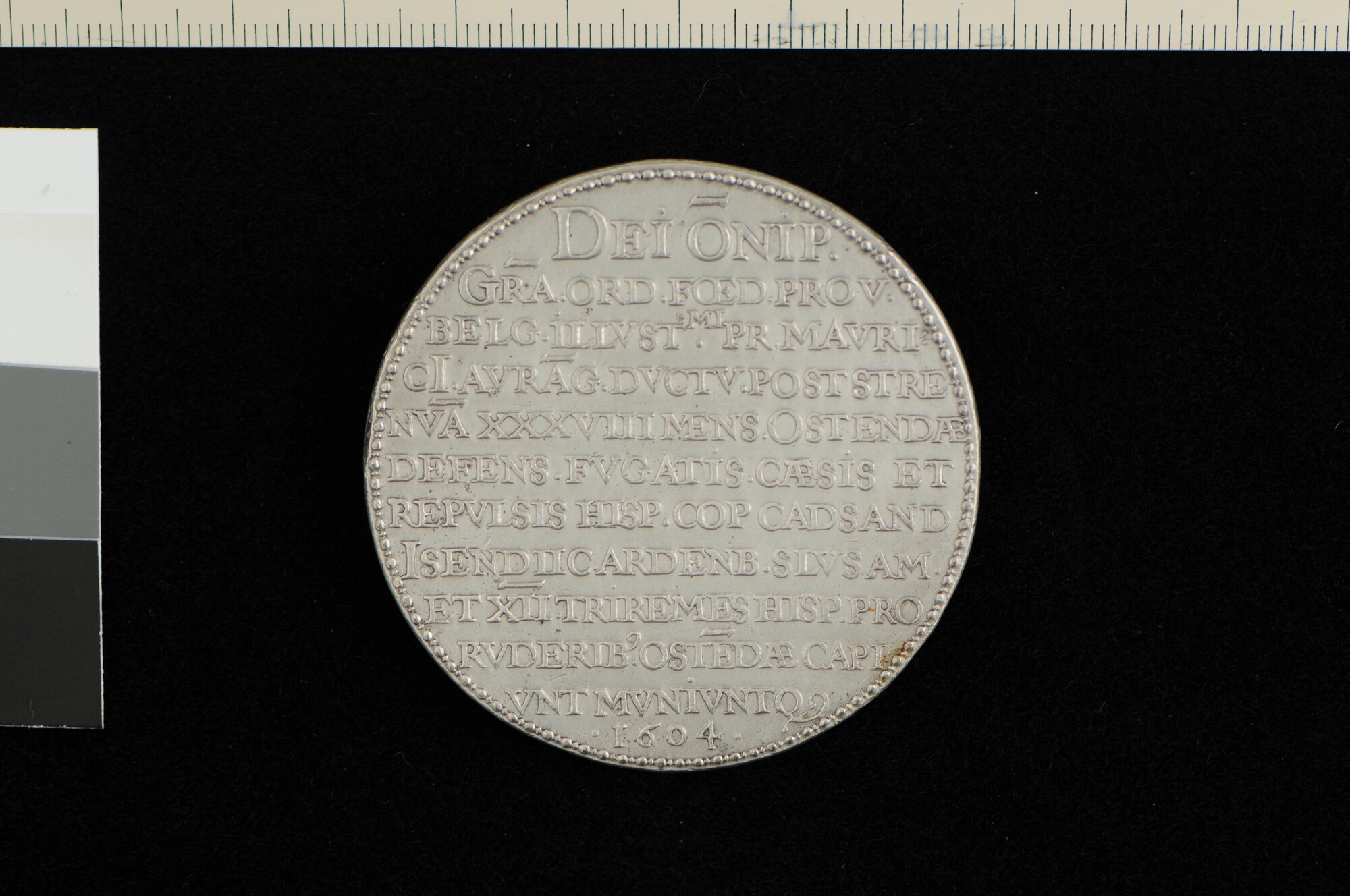 A.0023(070); Penning geslagen op de overgave van Oostende, 1604; penning