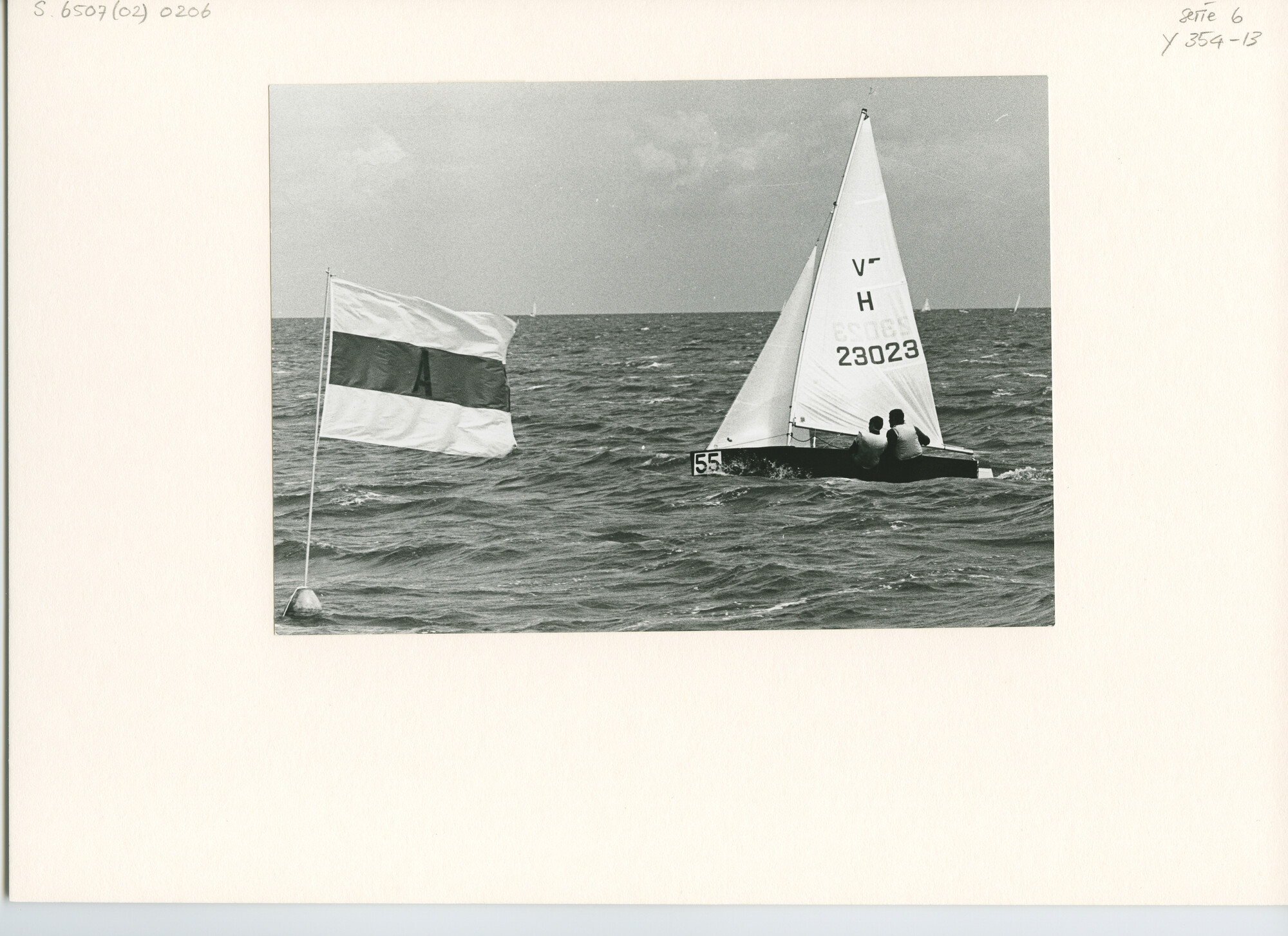 S.6507(02)0206.03; Zwart-wit foto van het Wereldkampioenschap Vaurien 1970 voor Medemblik; foto
