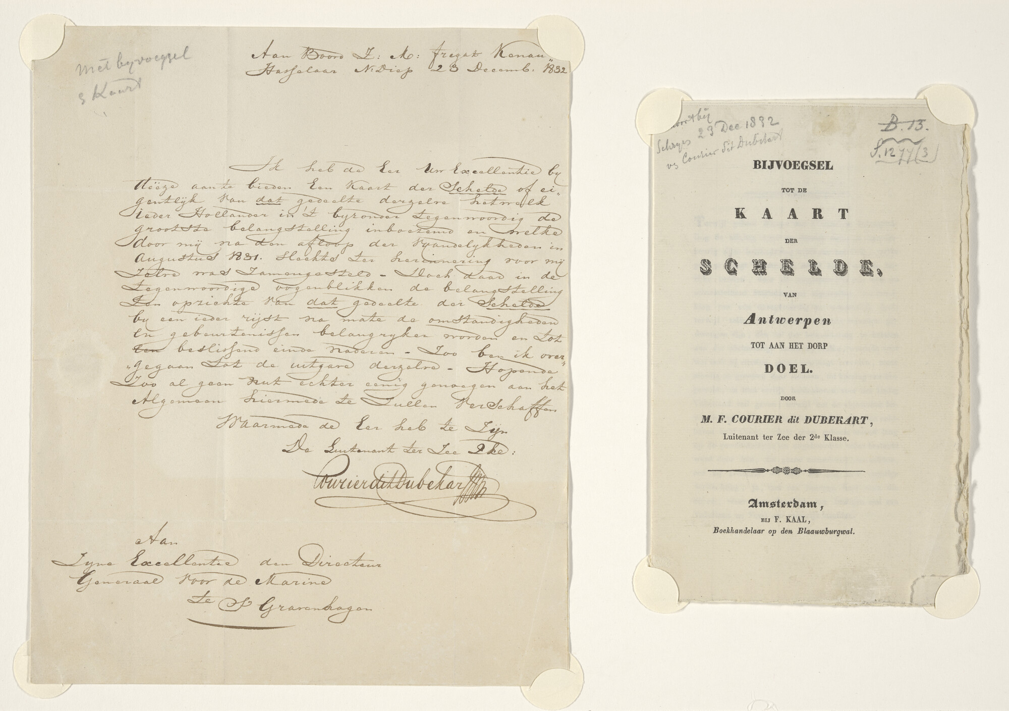 S.1277(03)6o3; Brief van M.F. Courier dit Dubekart aan de Directeur-Generaal van de Marine; handschrift