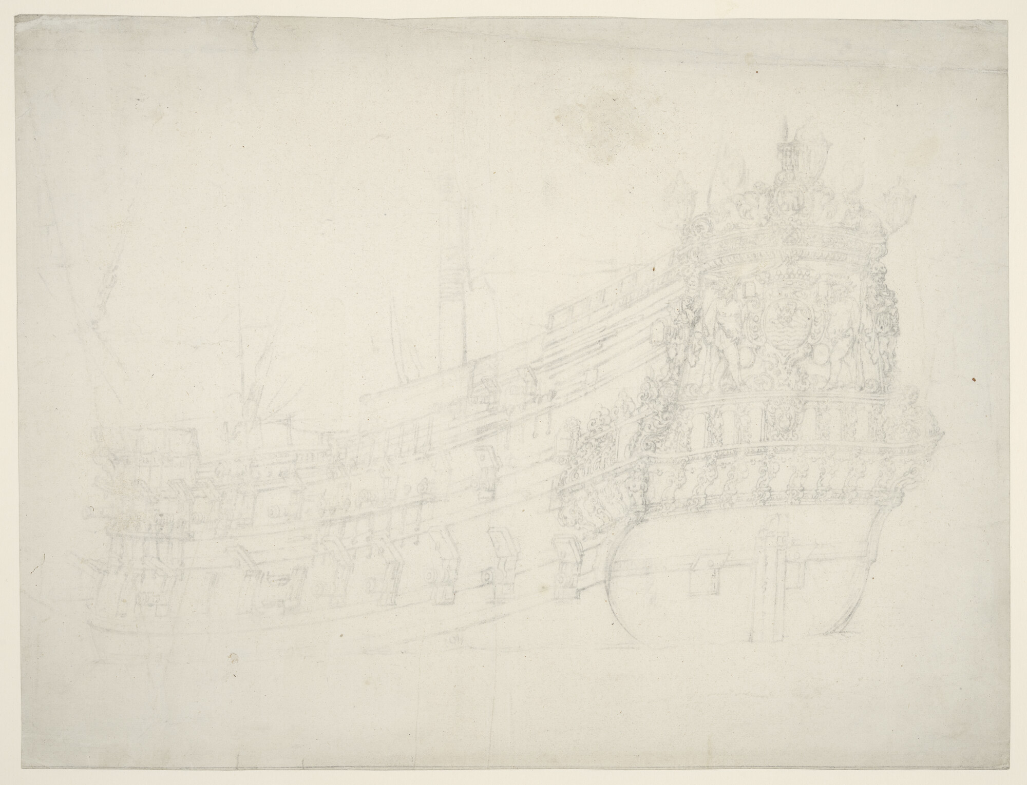 A.2477(03); Het oorlogsschip Zeelandia; tekening