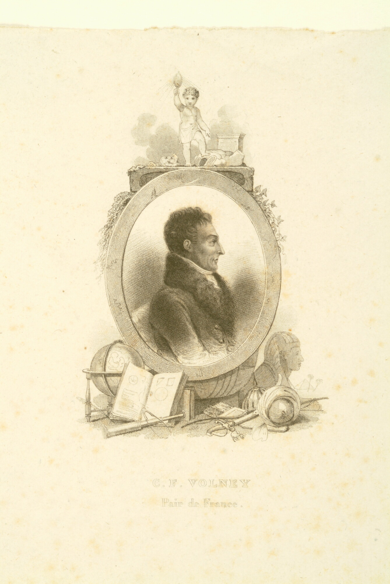 A.0075(189); Portret van C.F. Volney; prent