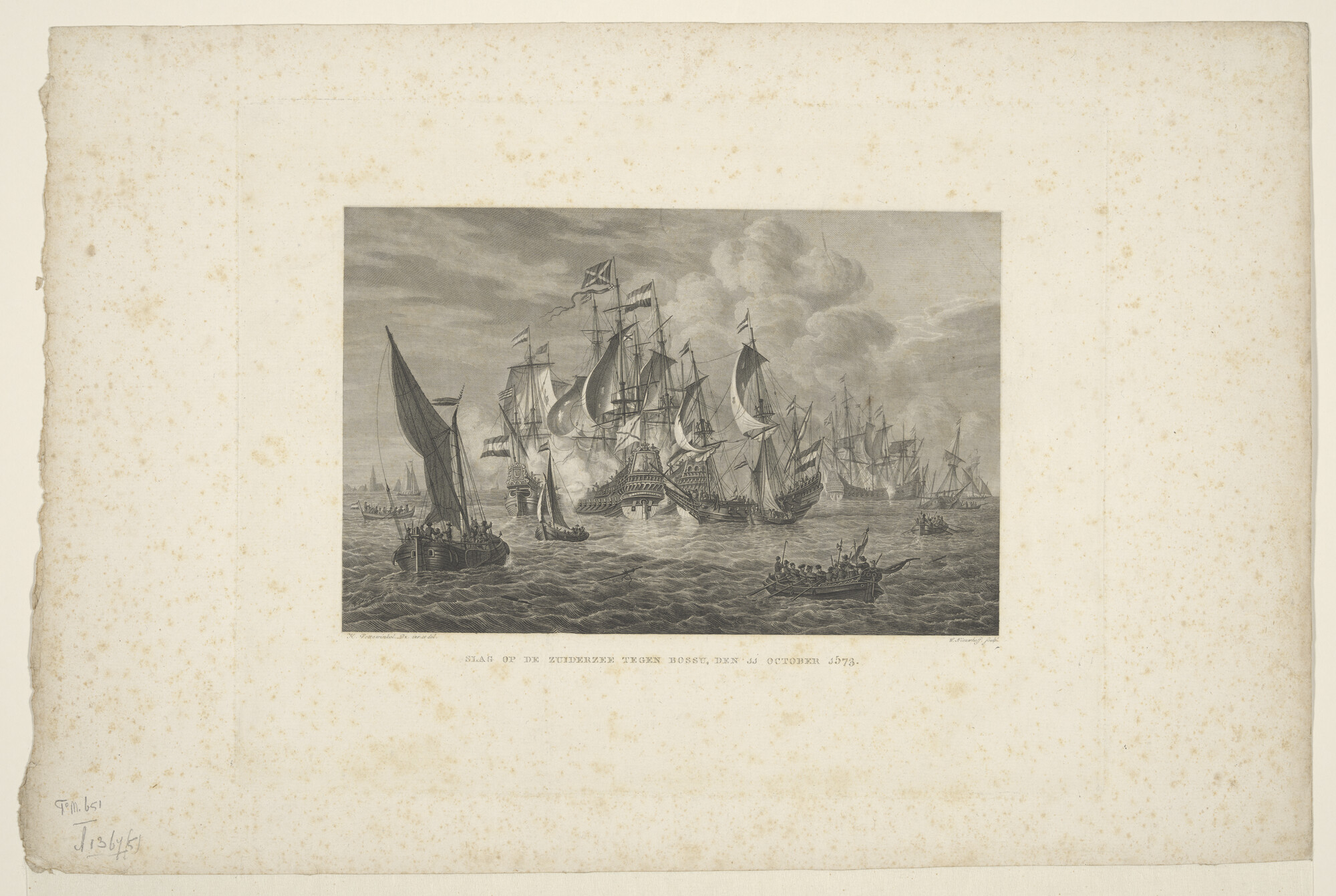 A.1367(05)41; Slag op de Zuiderzee tegen Bossu op 11 oktober 1573; prent