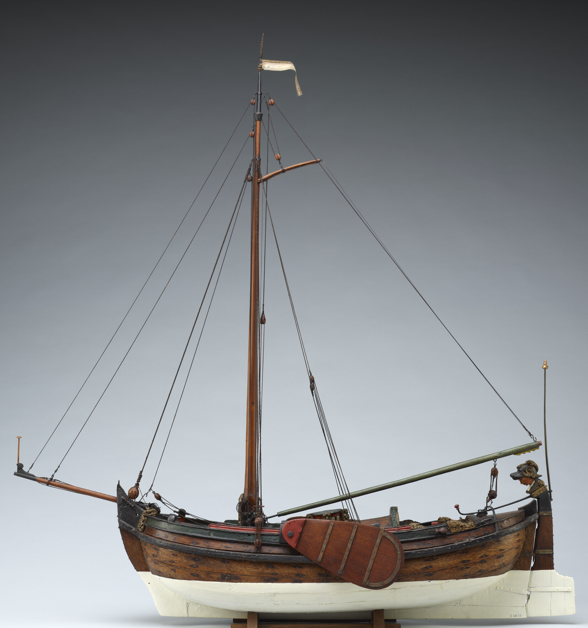 A.0125(02); Model van de boeier Egbert; scheepsmodel