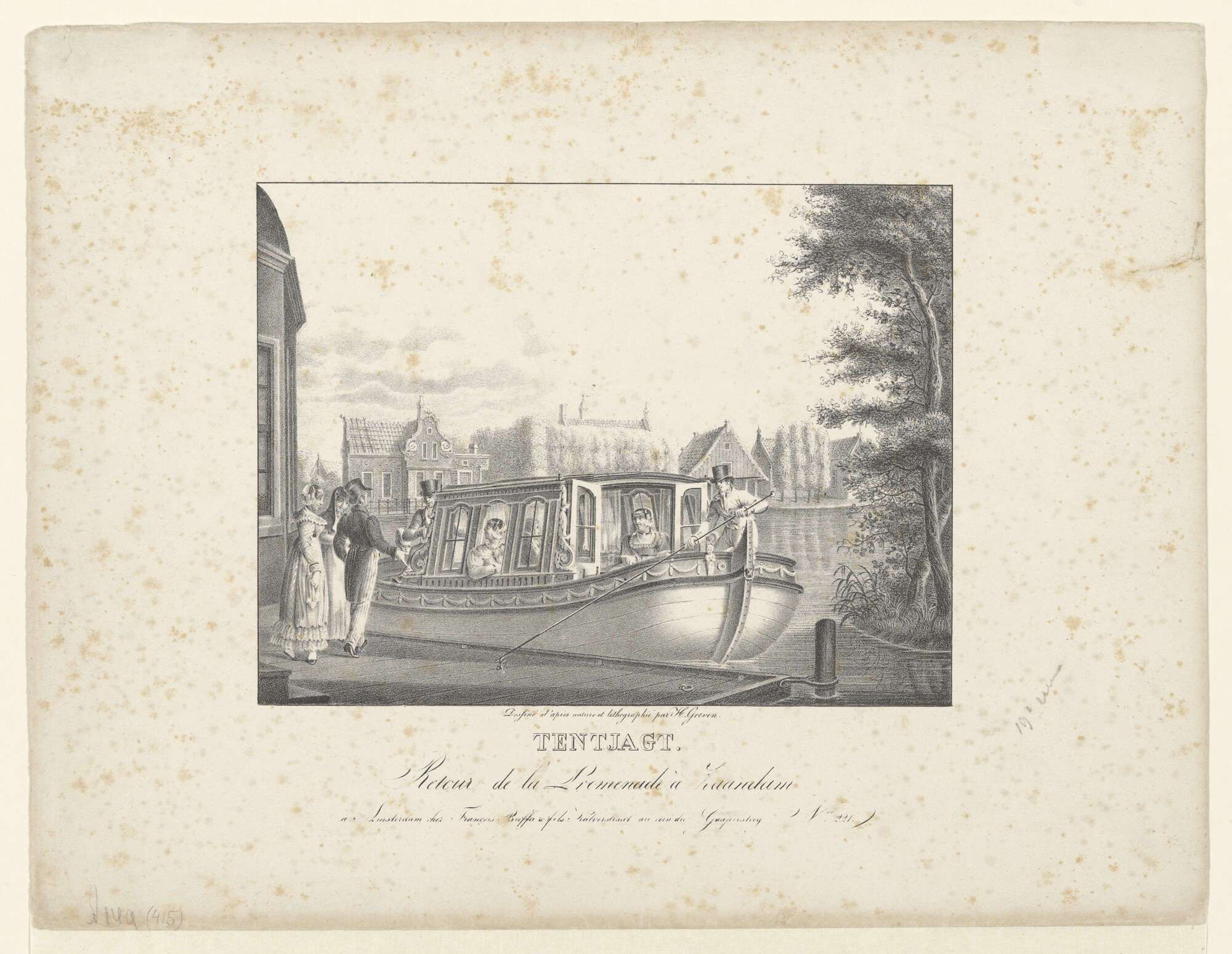 A.0149(0415); Een Zaans tentjacht; prent