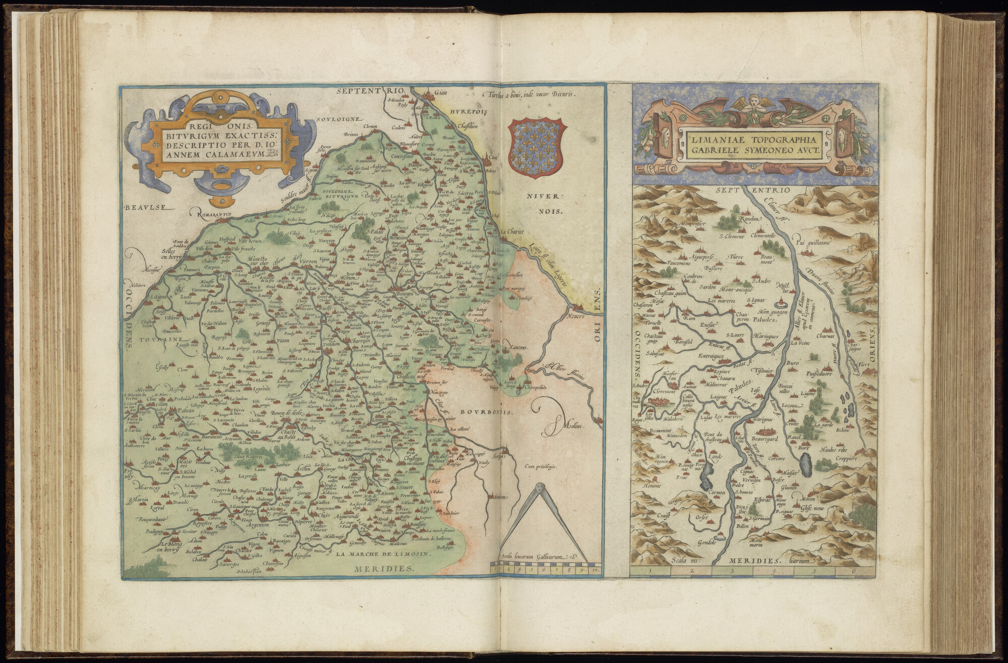 A.0145(042) [kaart 020]; Kaart van Centraal-Frankrijk bij Vierzon, Bourges en Chateauroux.; kaart
