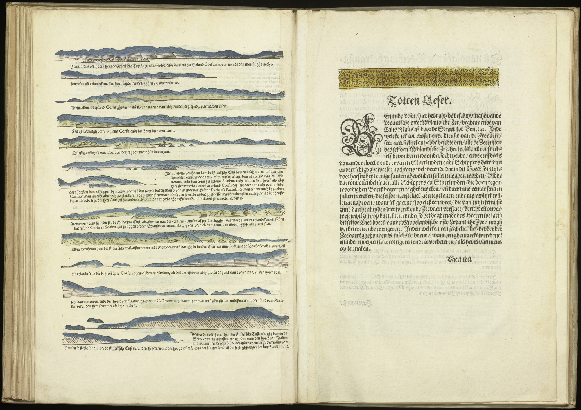A.0145(057) [kaart 042]; Kustaanzichten van het eiland Corfu; kaart